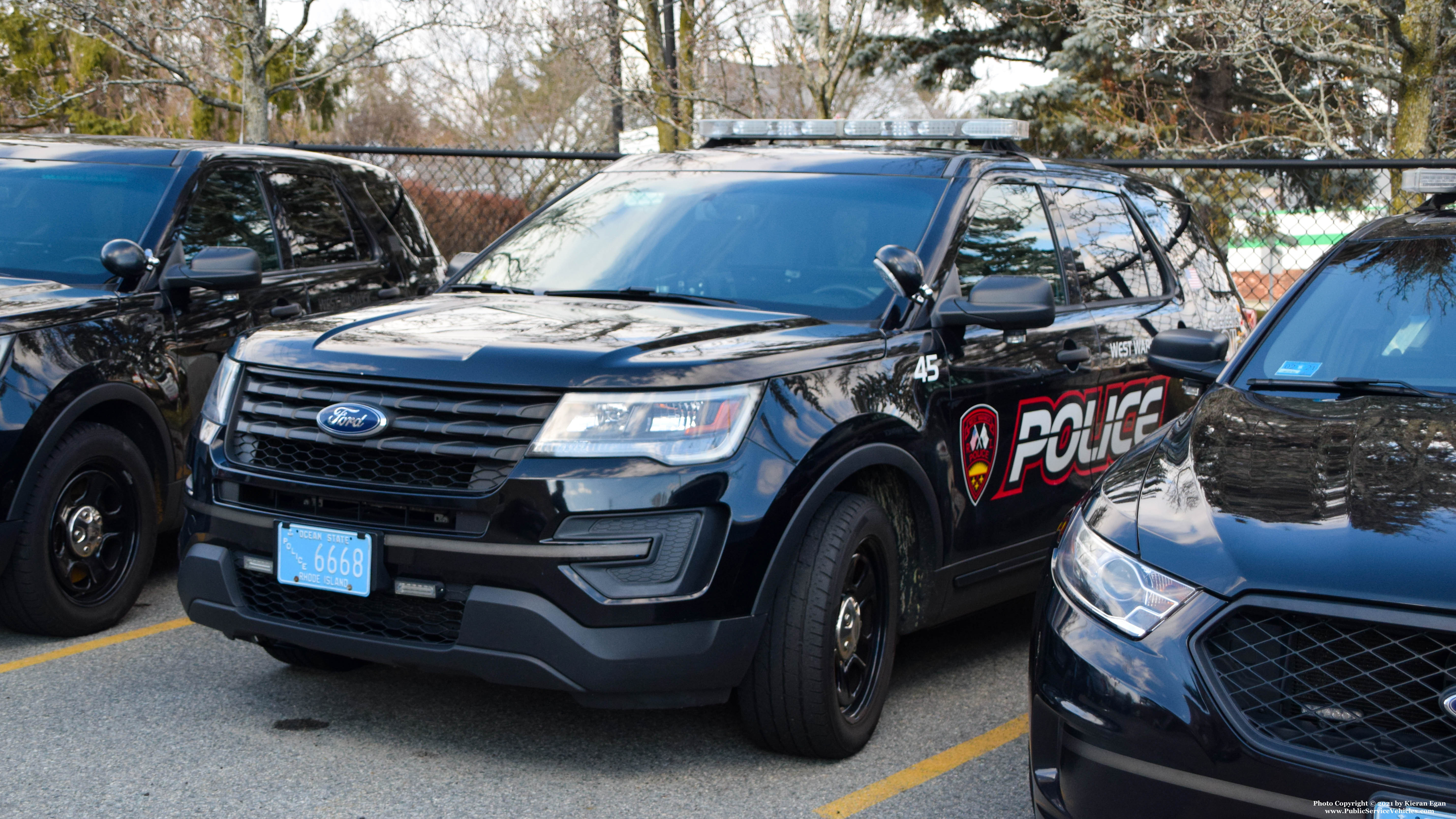 A photo  of West Warwick Police
            Car 45, a 2016-2019 Ford Police Interceptor Utility             taken by Kieran Egan