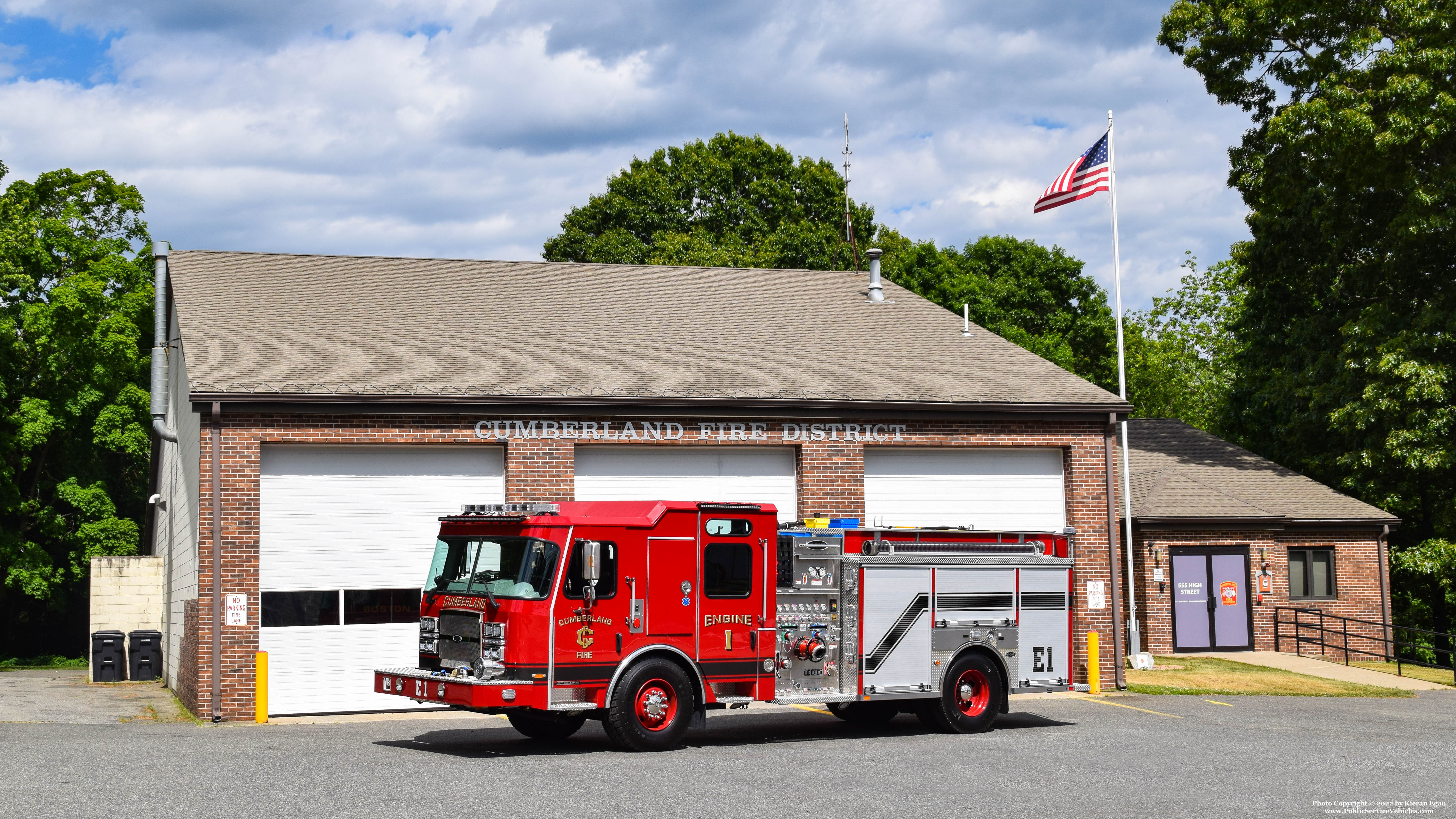 A photo  of Cumberland Fire
            Engine 1, a 2022 E-One Cyclone             taken by Kieran Egan