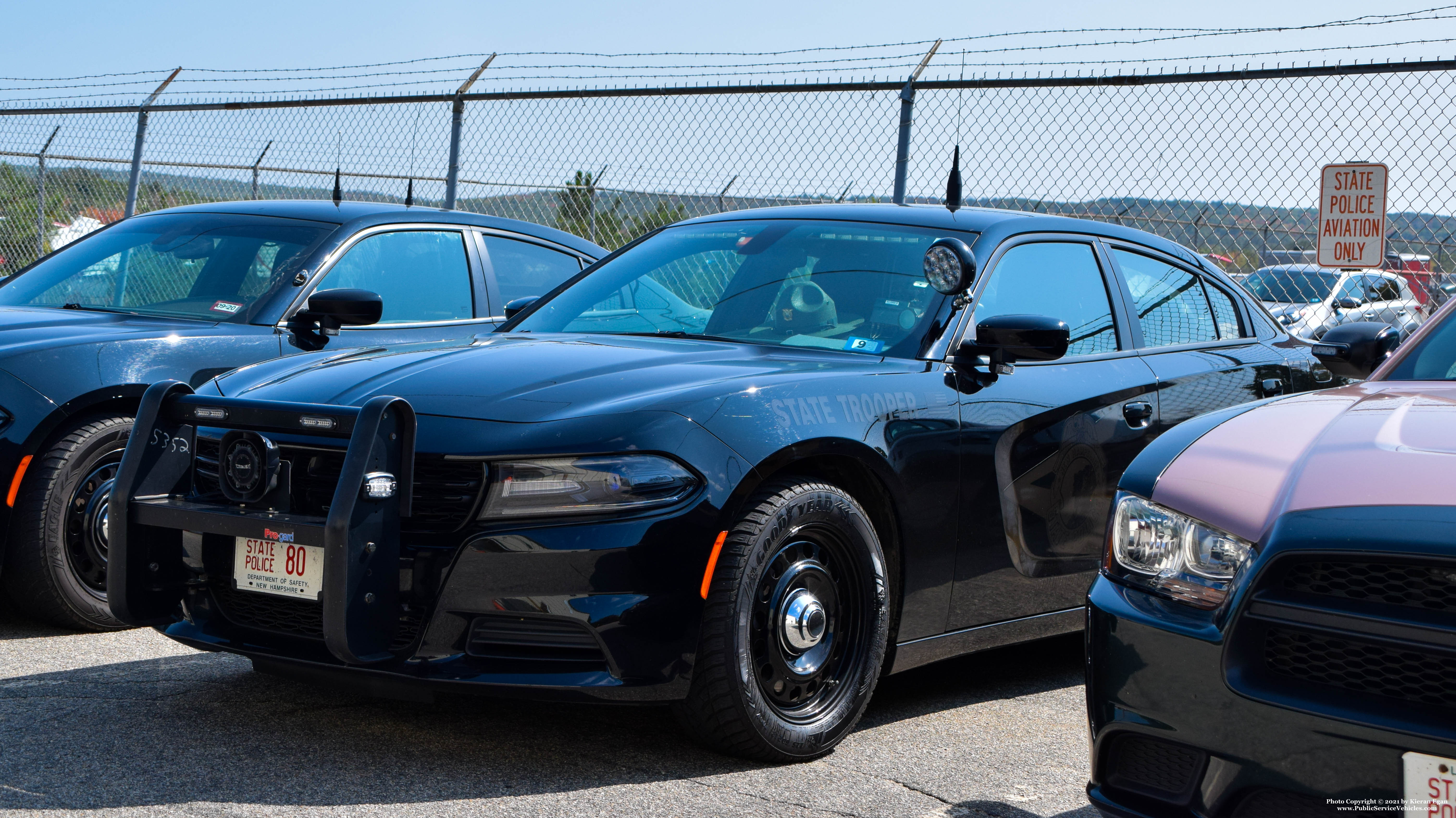 A photo  of New Hampshire State Police
            Cruiser 80, a 2017-2019 Dodge Charger             taken by Kieran Egan