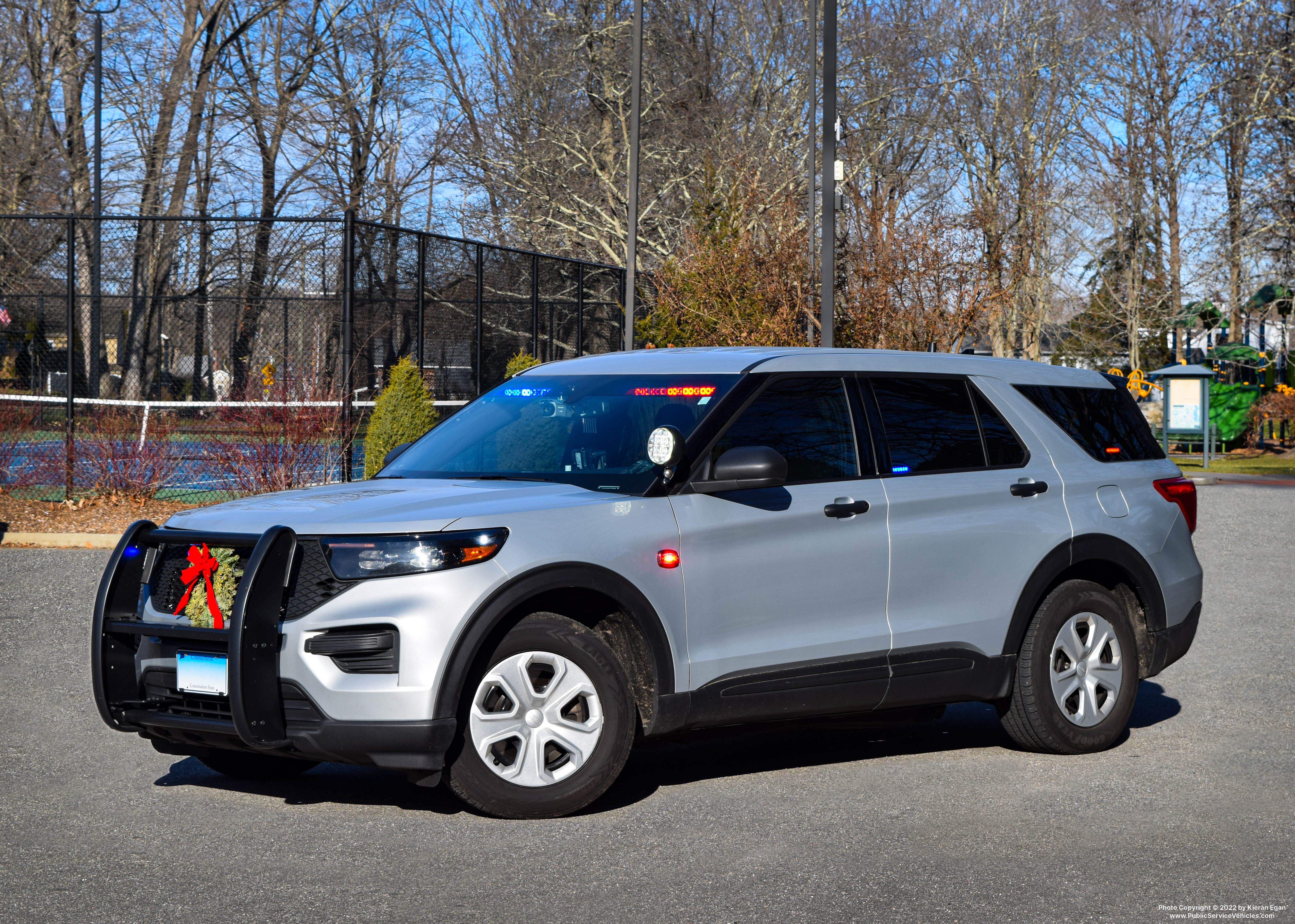 A photo  of Connecticut State Police
            Cruiser 222, a 2020 Ford Police Interceptor Utility             taken by Kieran Egan