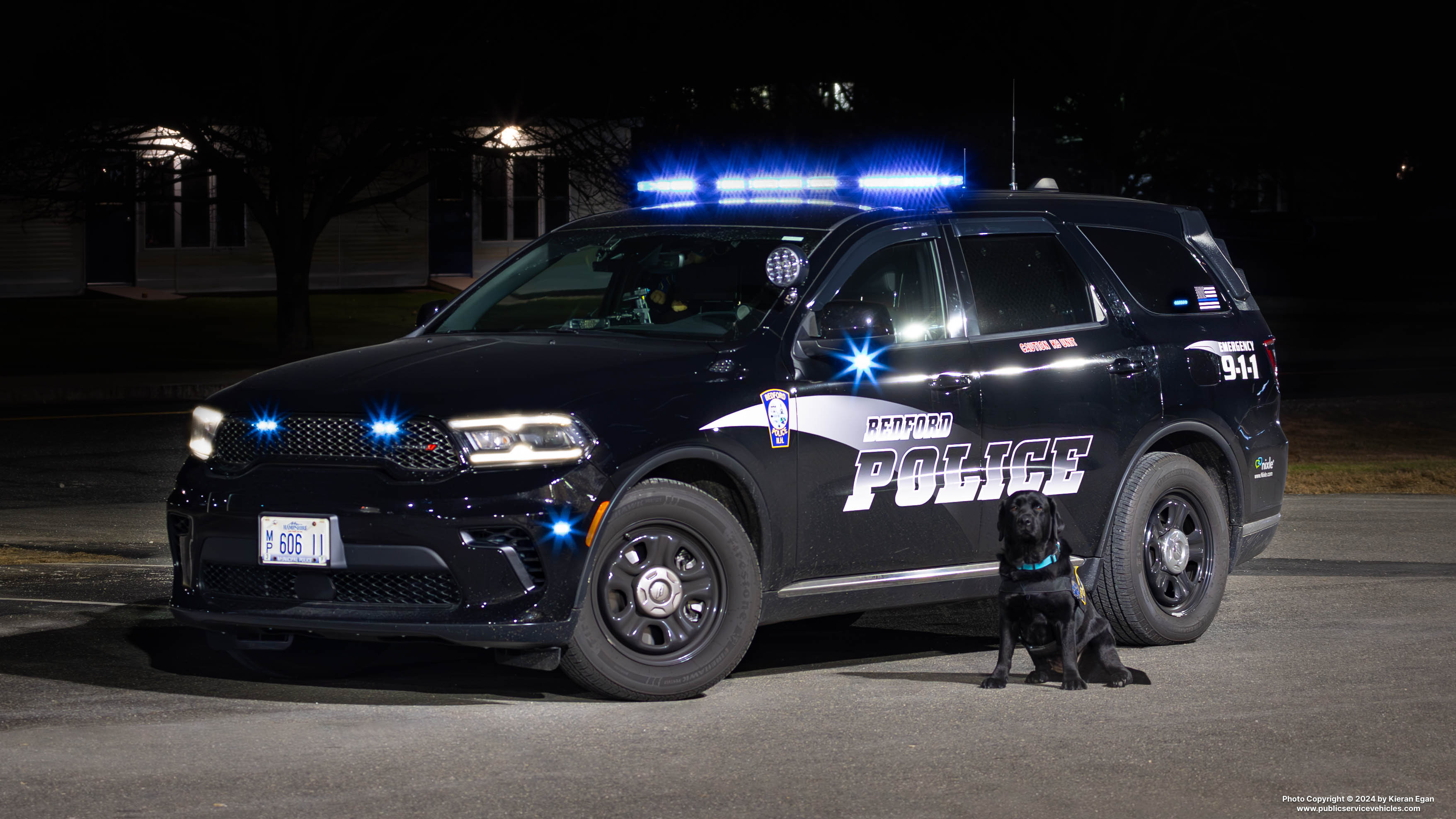 A photo  of Bedford Police
            Cruiser 11, a 2023 Dodge Durango Pursuit             taken by Kieran Egan