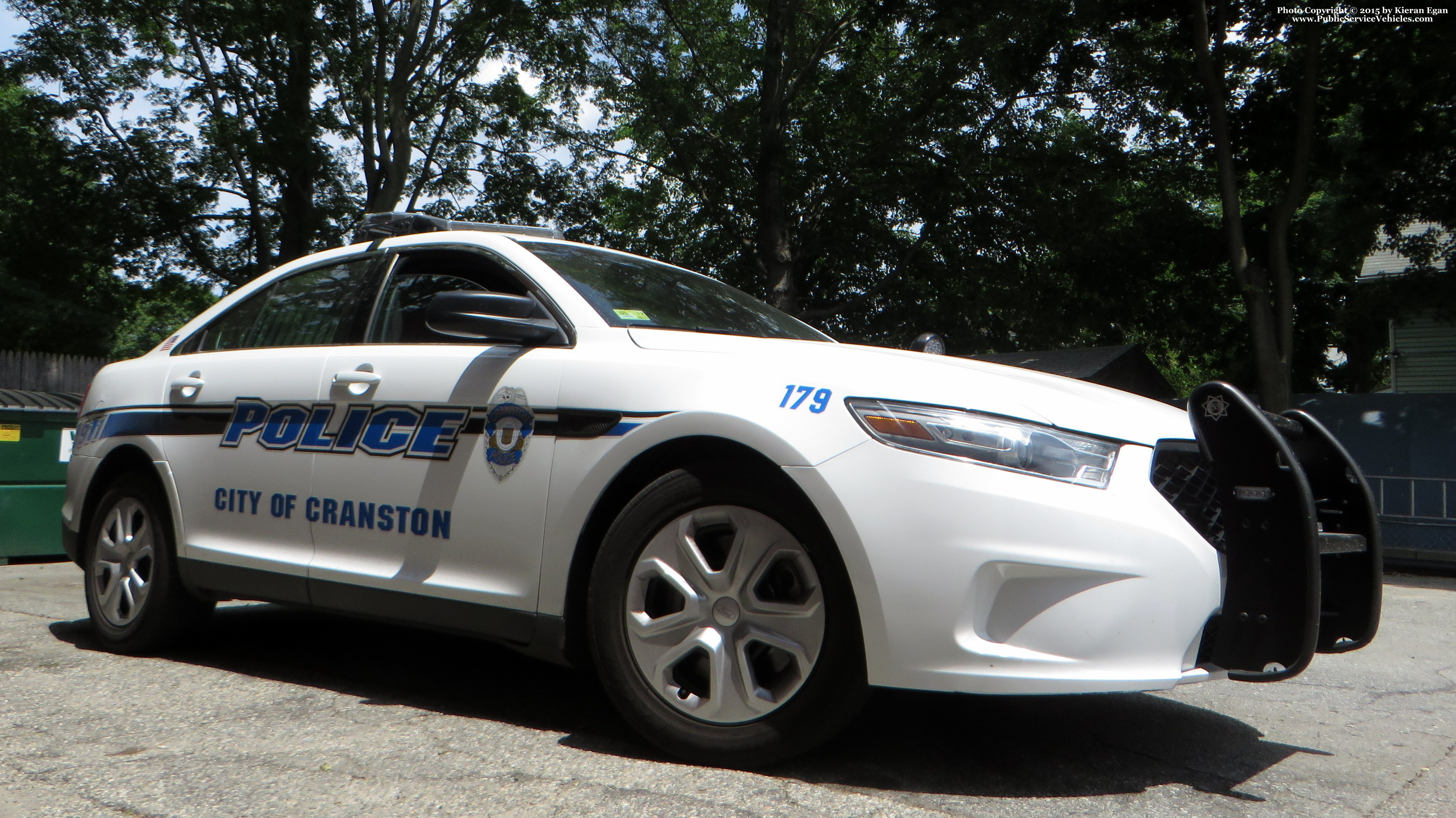 A photo  of Cranston Police
            Cruiser 179, a 2013-2015 Ford Police Interceptor Sedan             taken by Kieran Egan