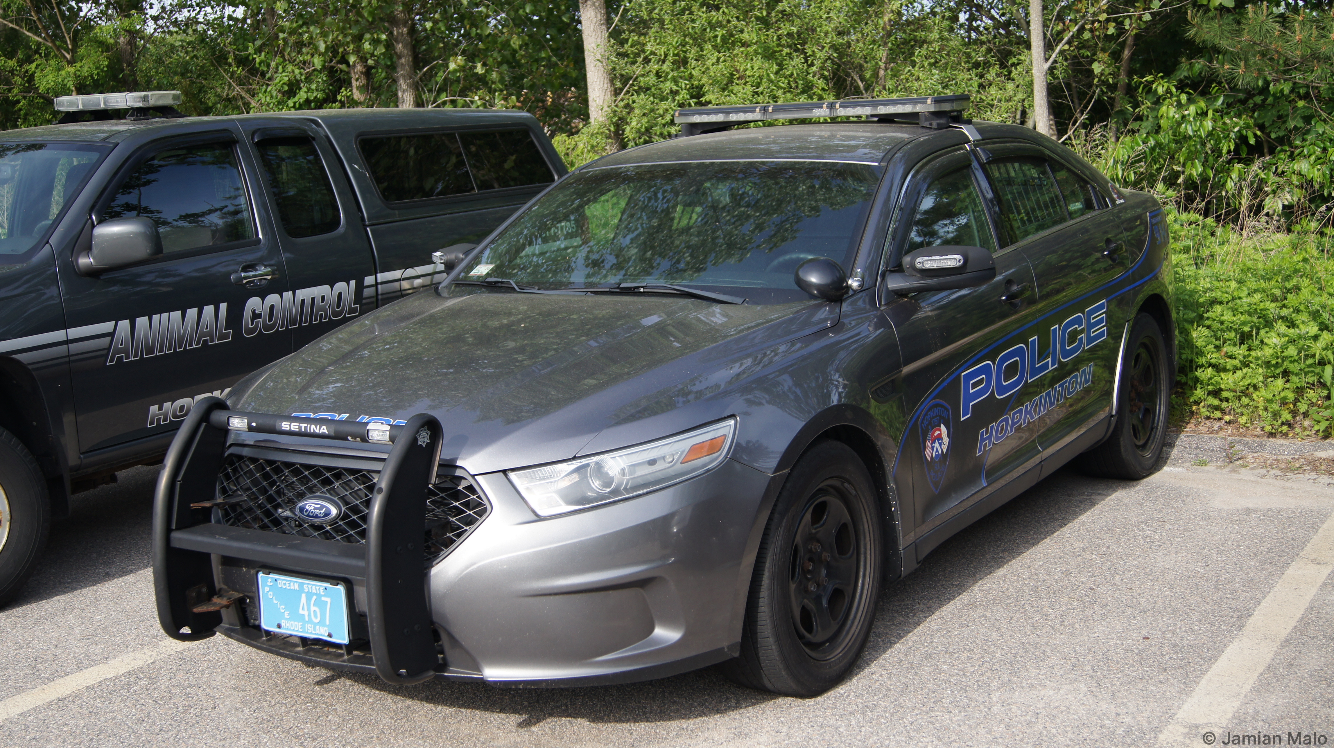 A photo  of Hopkinton Police
            Cruiser 467, a 2013-2015 Ford Police Interceptor Sedan             taken by Jamian Malo