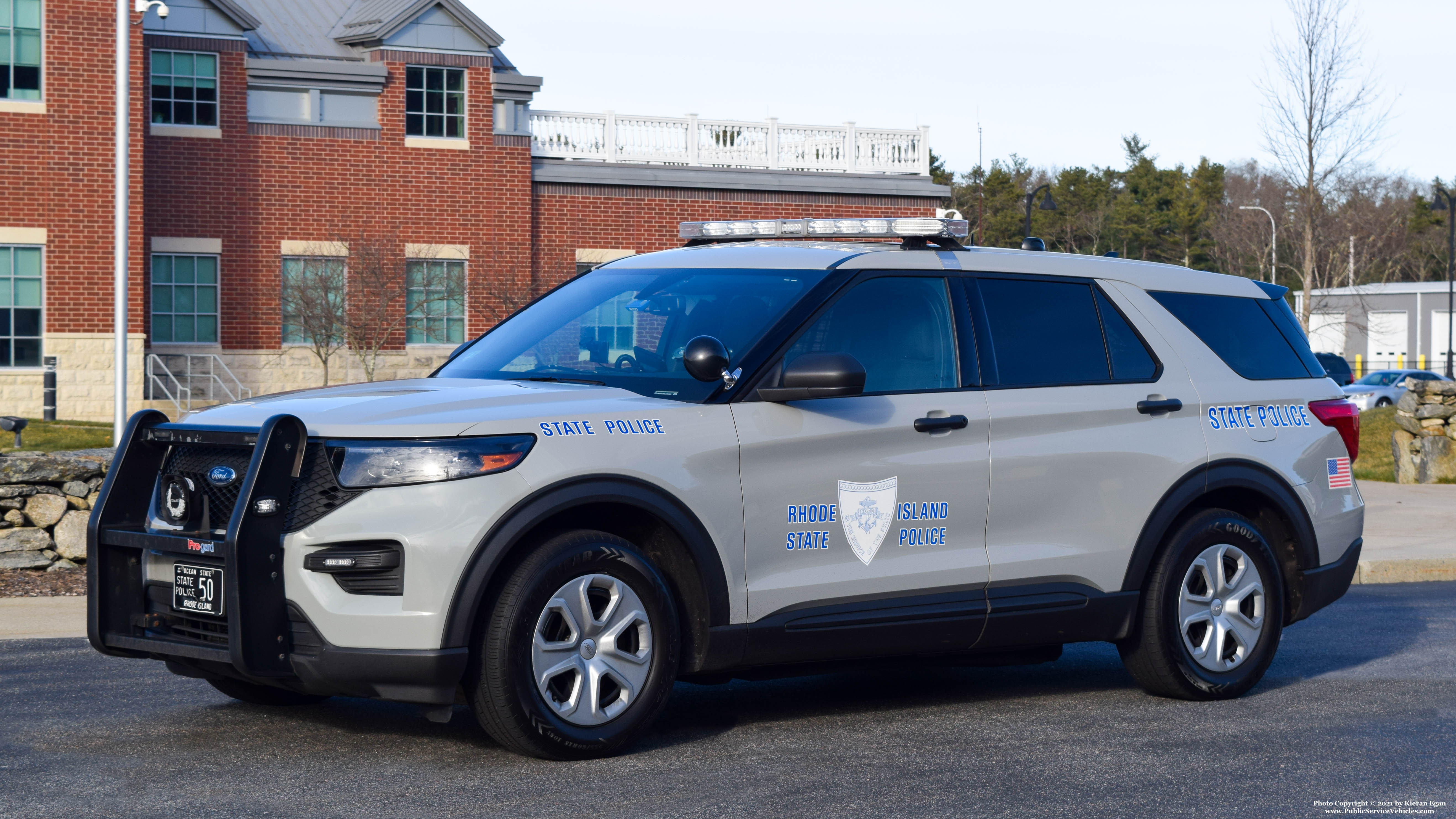 A photo  of Rhode Island State Police
            Cruiser 50, a 2020 Ford Police Interceptor Utility             taken by Kieran Egan