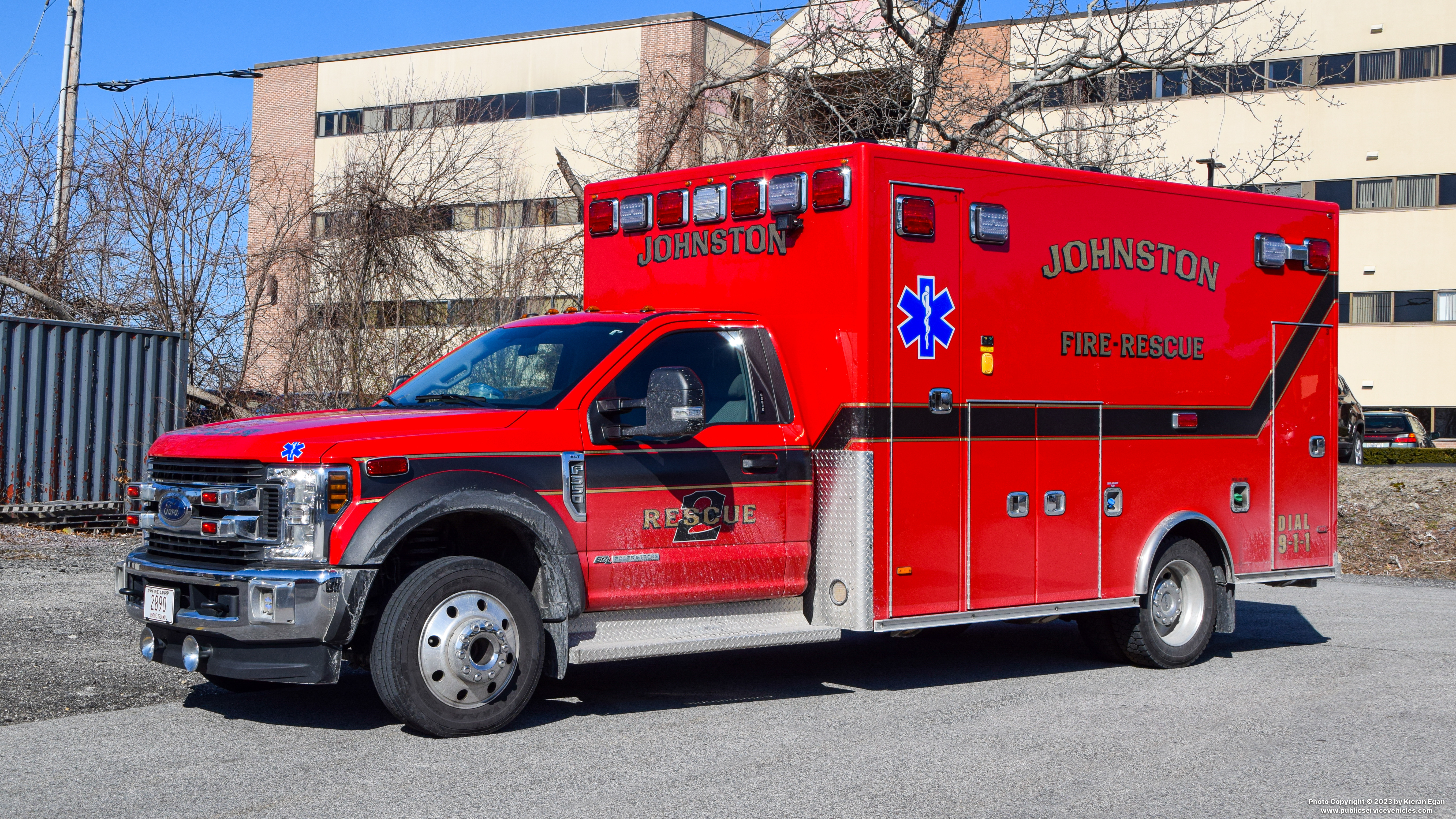 A photo  of Johnston Fire
            Rescue 2, a 2019 Ford F-550/PL Custom             taken by Kieran Egan