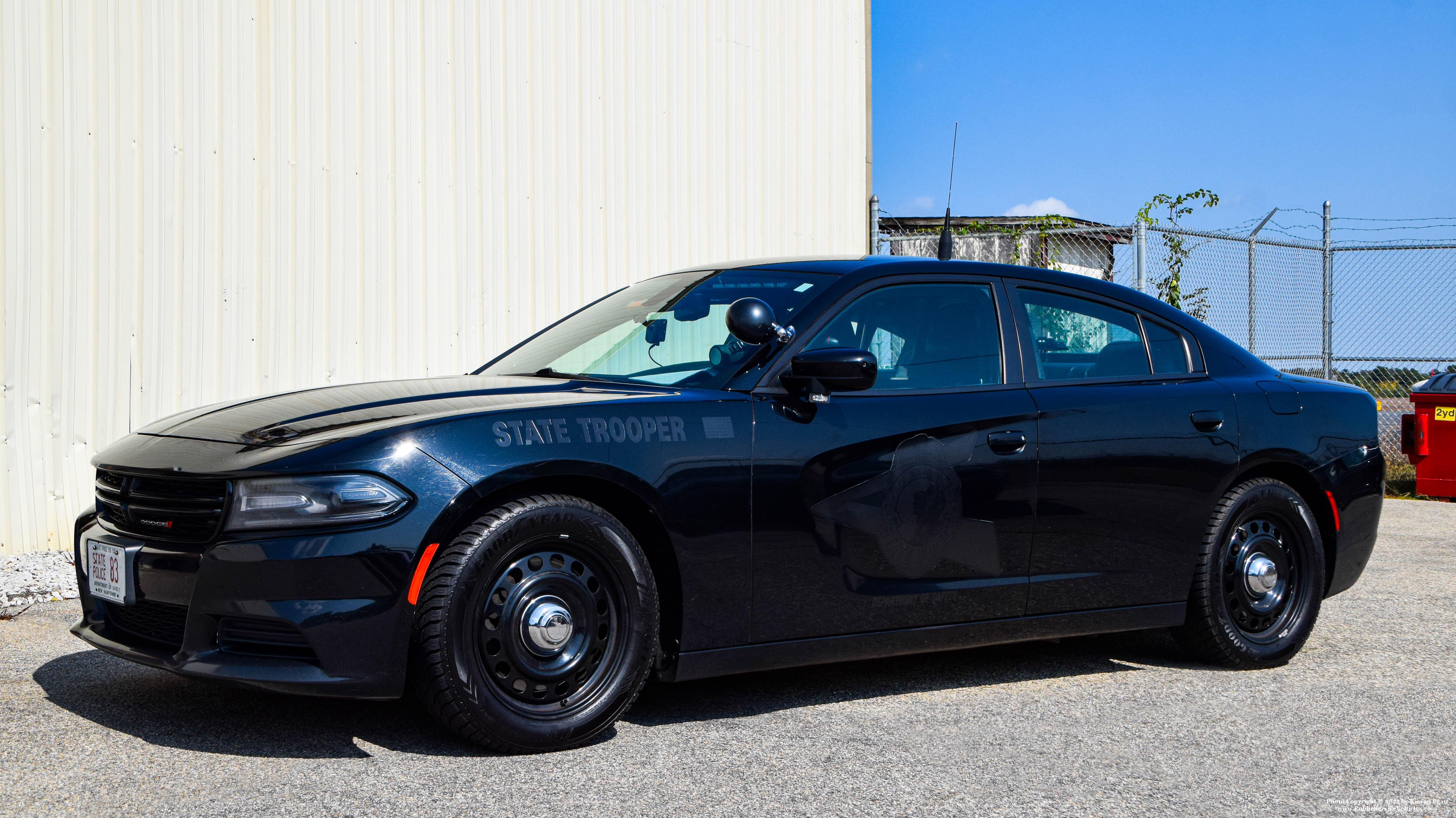 A photo  of New Hampshire State Police
            Cruiser 83, a 2017-2019 Dodge Charger             taken by Kieran Egan