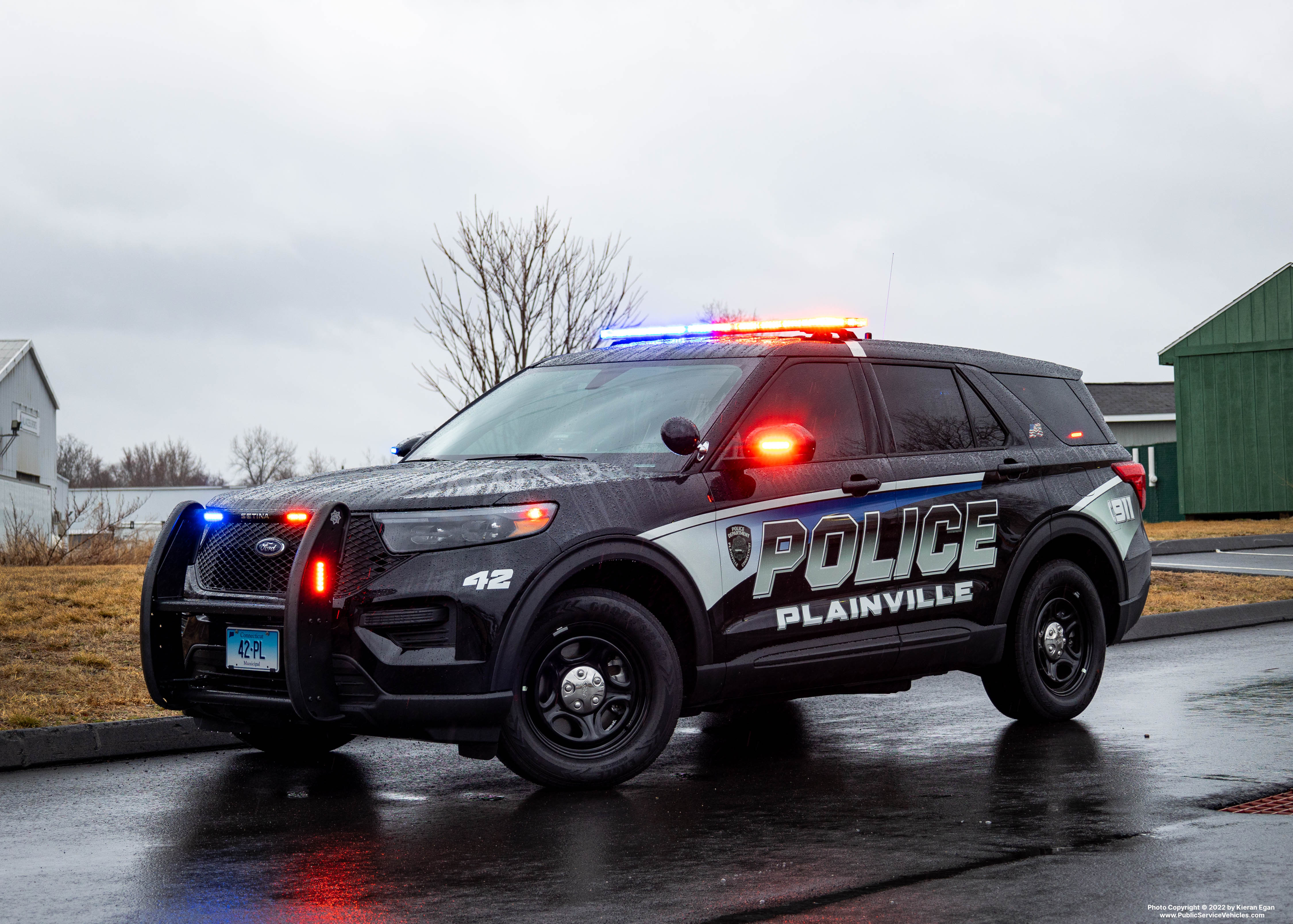 A photo  of Plainville CT Police
            Cruiser 42, a 2022 Ford Police Interceptor Utility             taken by Kieran Egan
