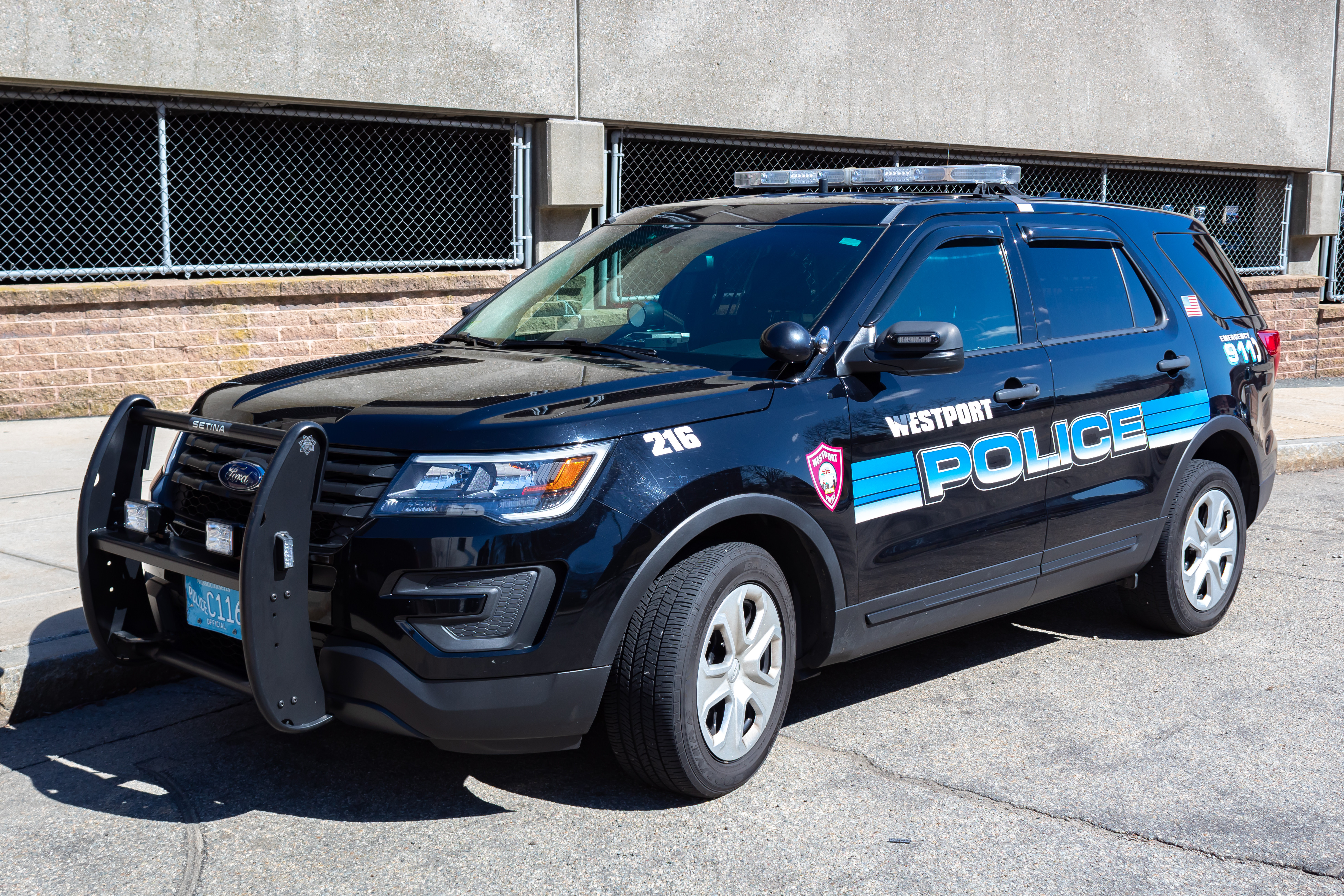 A photo  of Westport Police
            Cruiser 216, a 2016 Ford Police Interceptor Utility             taken by Corey Gillet
