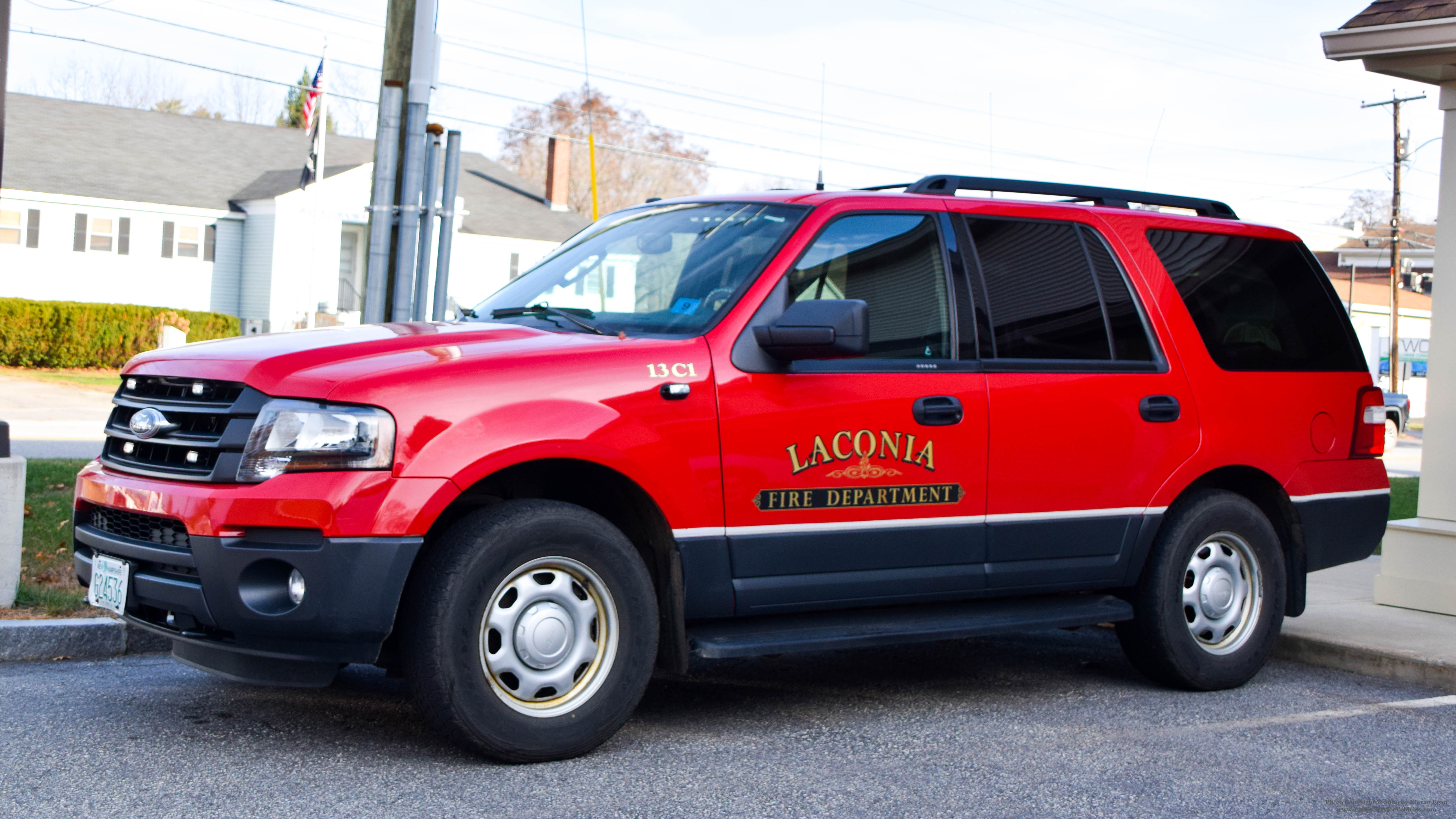 A photo  of Laconia Fire
            13 Car 1, a 2018 Ford Expedition             taken by Kieran Egan