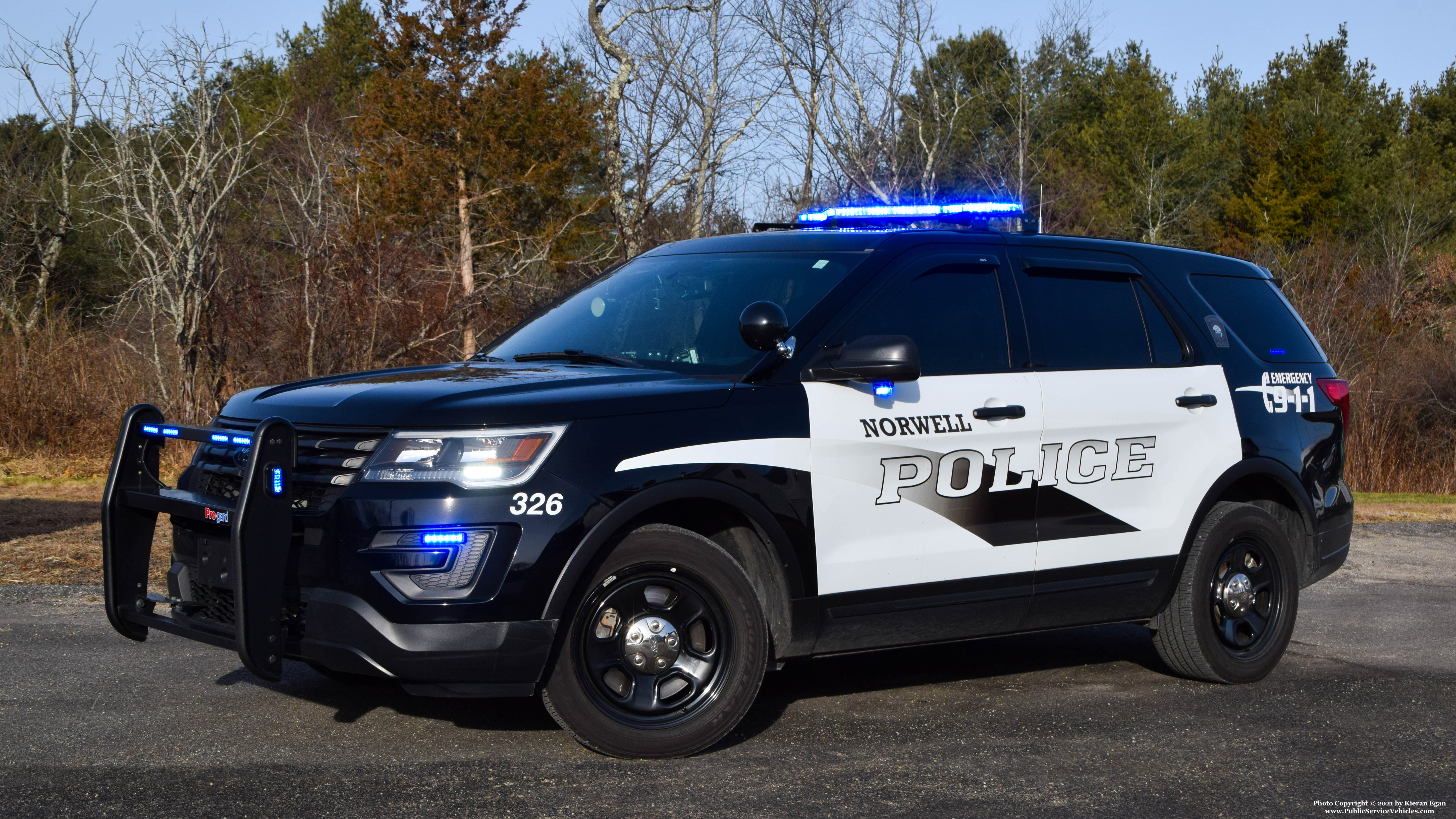 A photo  of Norwell Police
            Cruiser 326, a 2018 Ford Police Interceptor Utility             taken by Kieran Egan