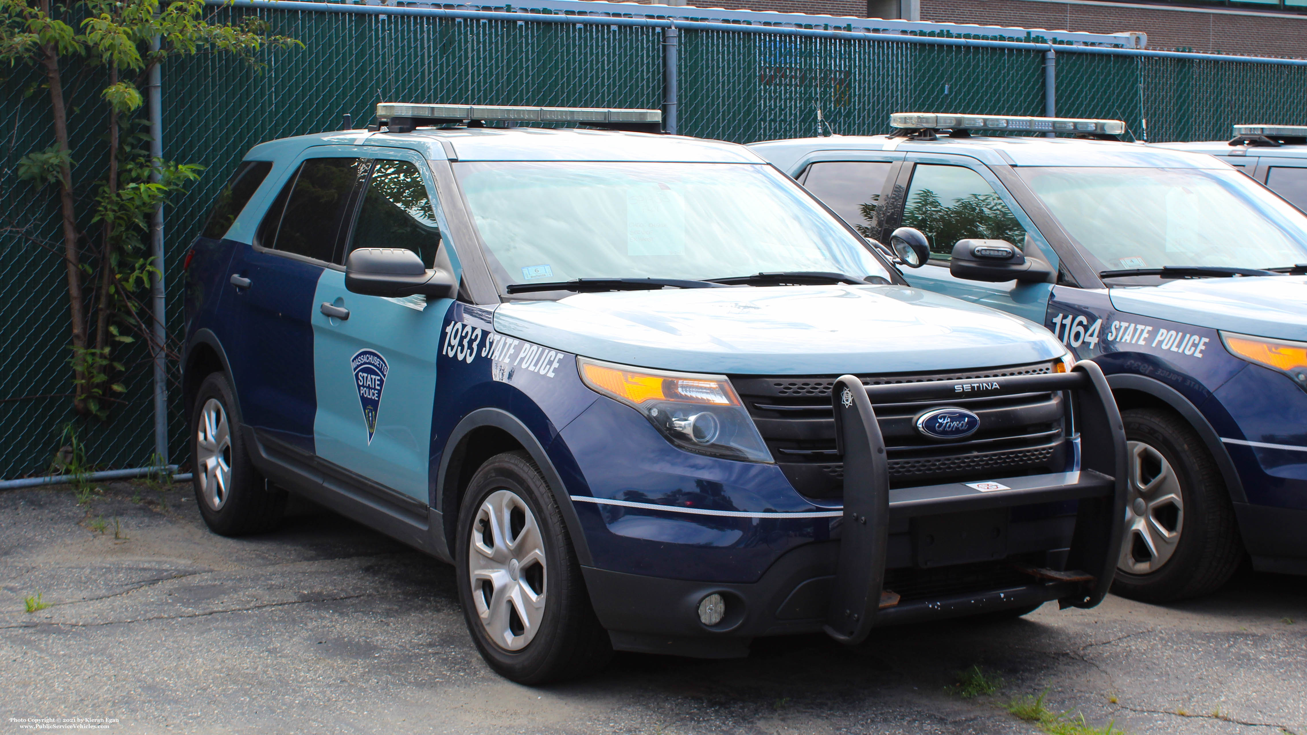 A photo  of Massachusetts State Police
            Cruiser 1933, a 2014 Ford Police Interceptor Utility             taken by Kieran Egan