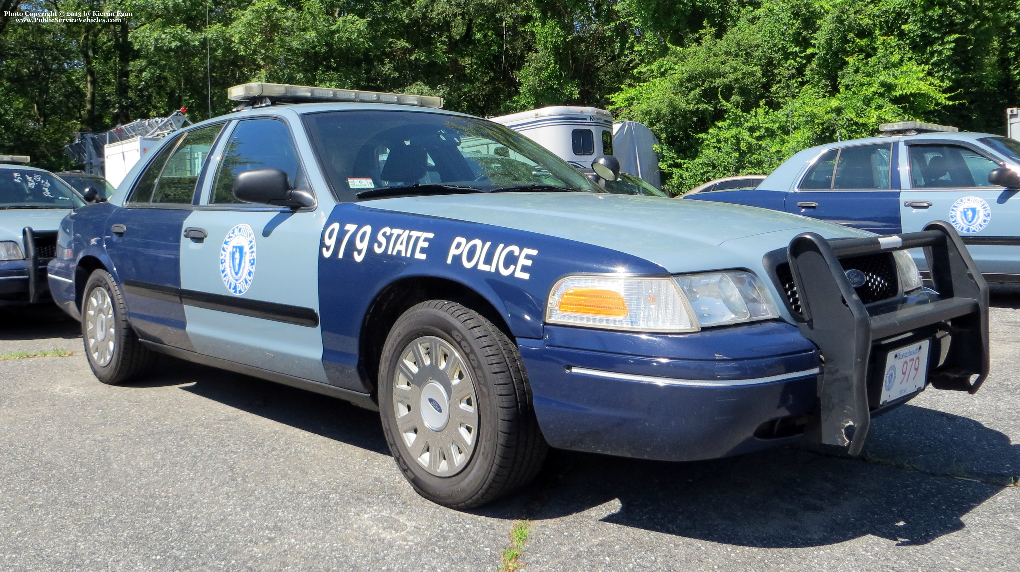 A photo  of Massachusetts State Police
            Cruiser 979, a 2003-2005 Ford Crown Victoria Police Interceptor             taken by Kieran Egan