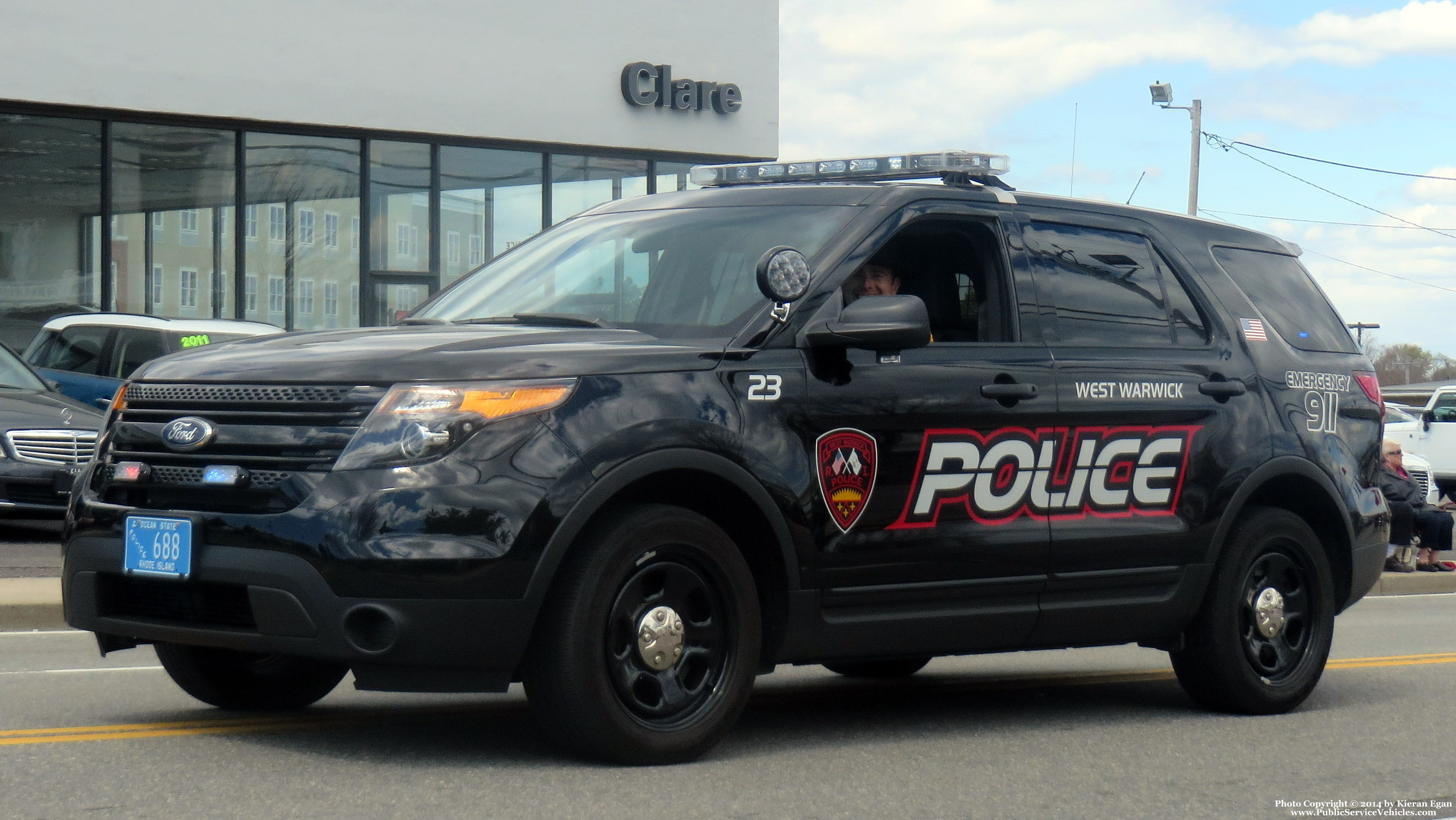 A photo  of West Warwick Police
            Car 23, a 2013-2014 Ford Police Interceptor Utility             taken by Kieran Egan