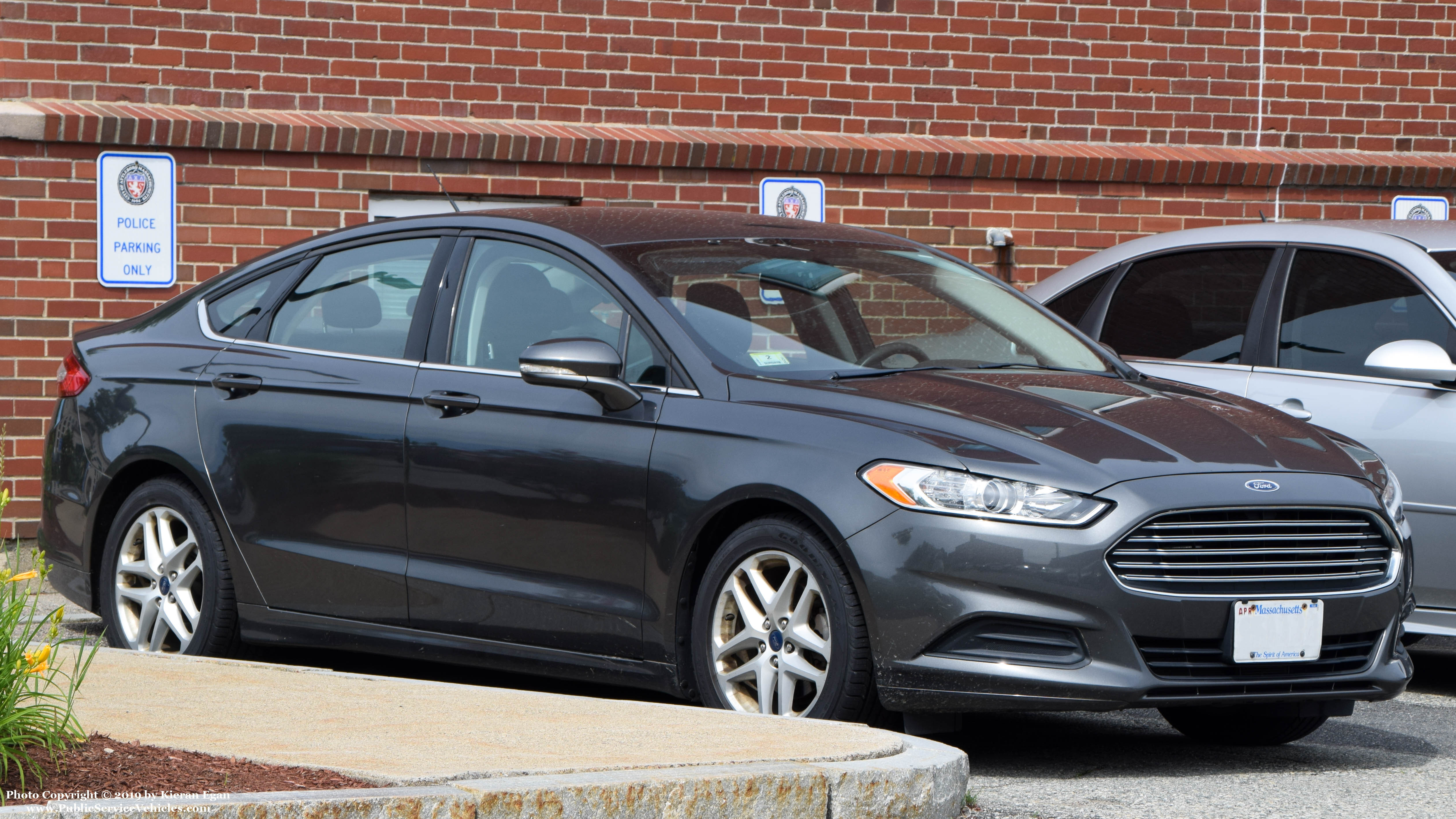 A photo  of Attleboro Police
            Unmarked Unit, a 2013-2020 Ford Fusion             taken by Kieran Egan