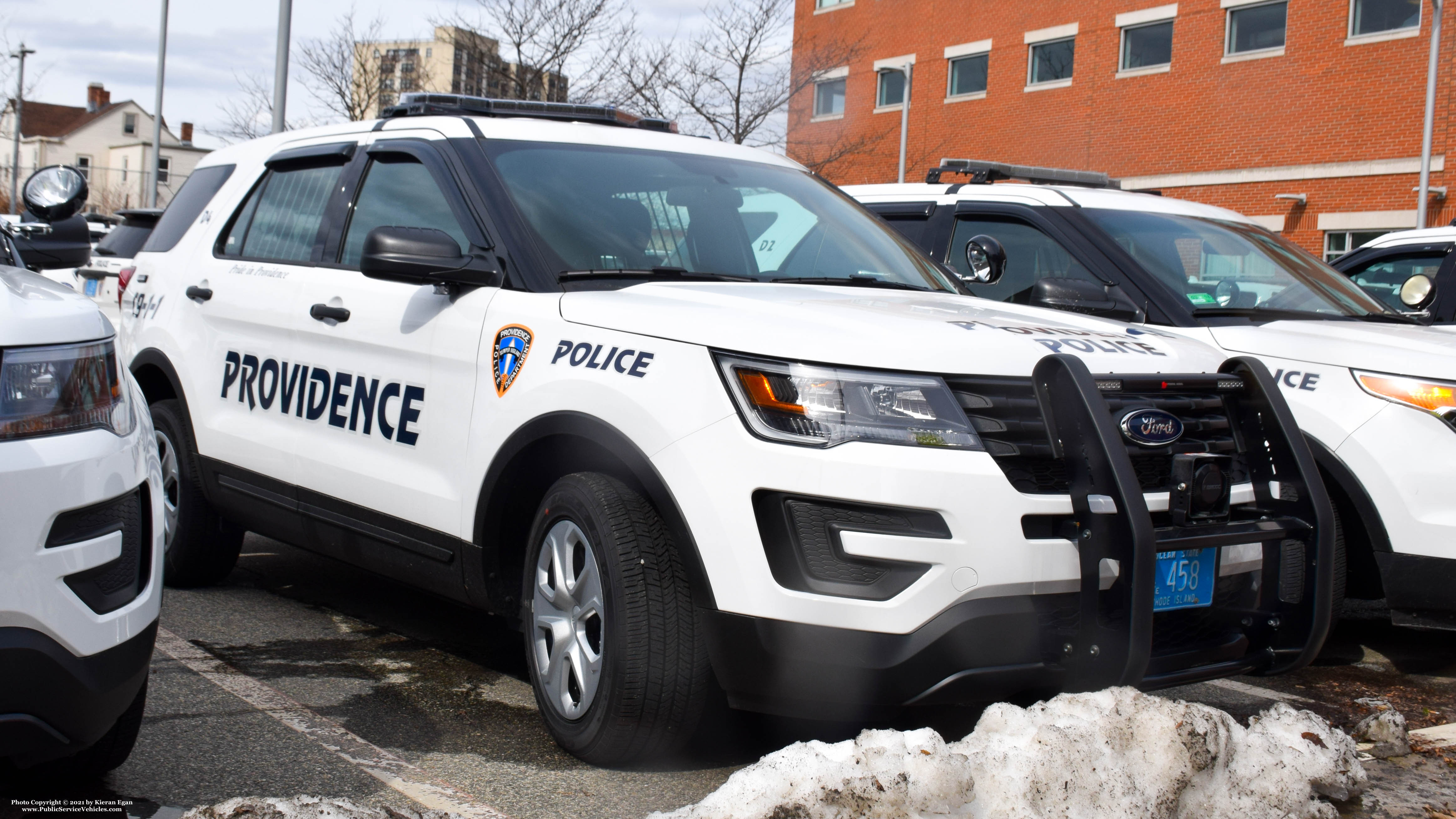 A photo  of Providence Police
            Cruiser 458, a 2017 Ford Police Interceptor Utility             taken by Kieran Egan