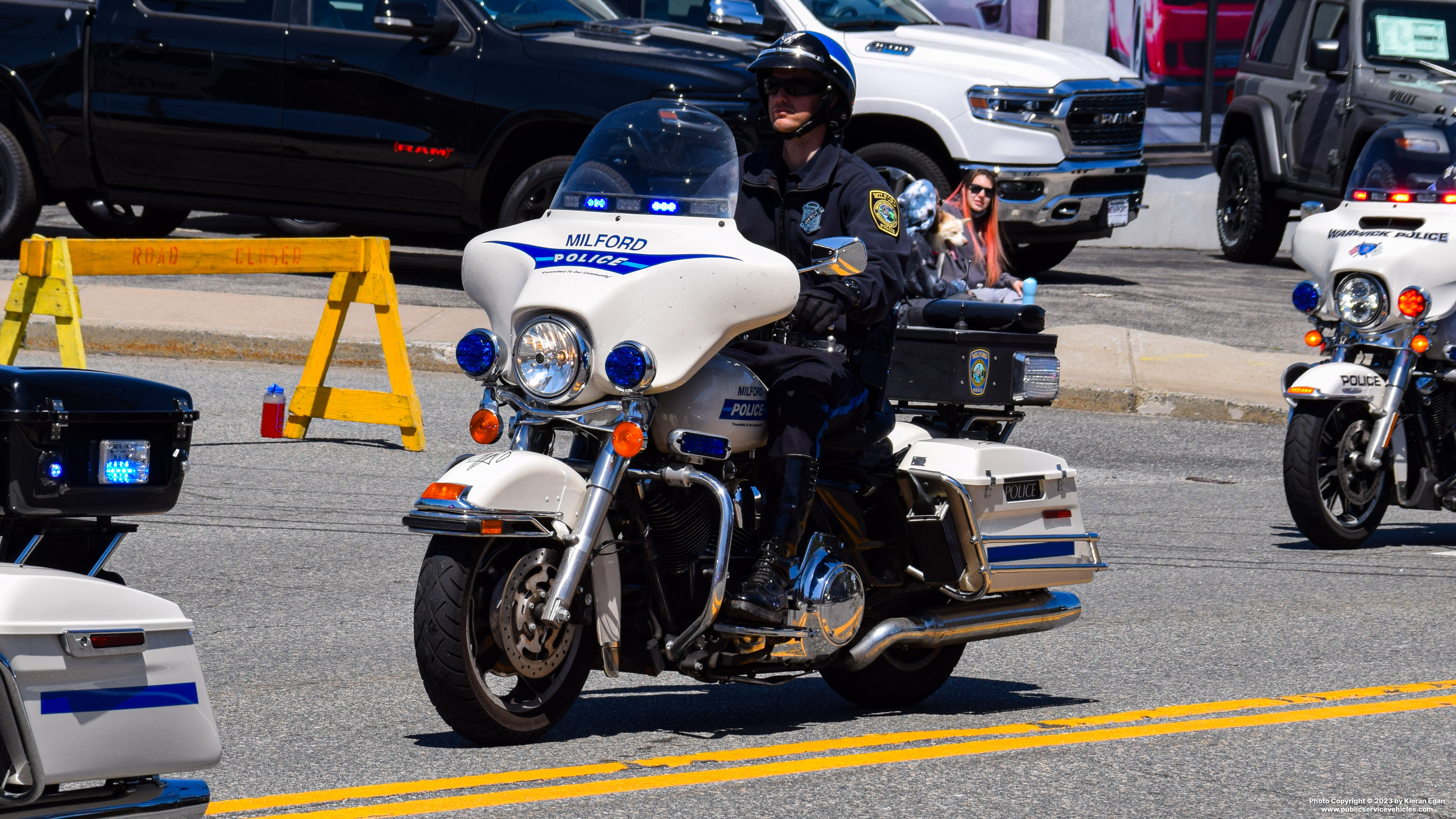 A photo  of Milford Police
            Motorcycle 216, a 2009 Harley-Davidson Electra Glide             taken by Kieran Egan