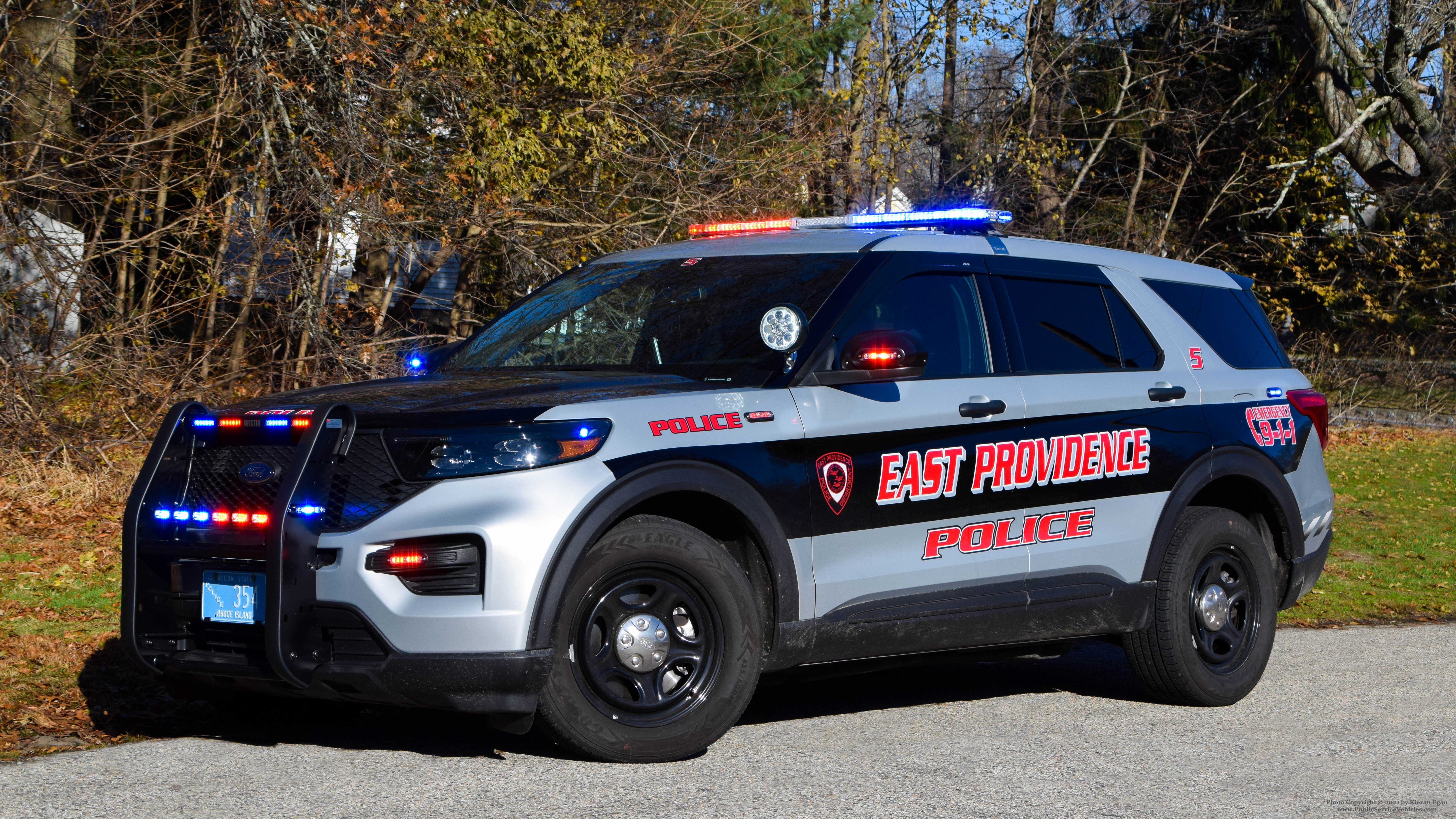 A photo  of East Providence Police
            Car 5, a 2020 Ford Police Interceptor Utility             taken by Kieran Egan
