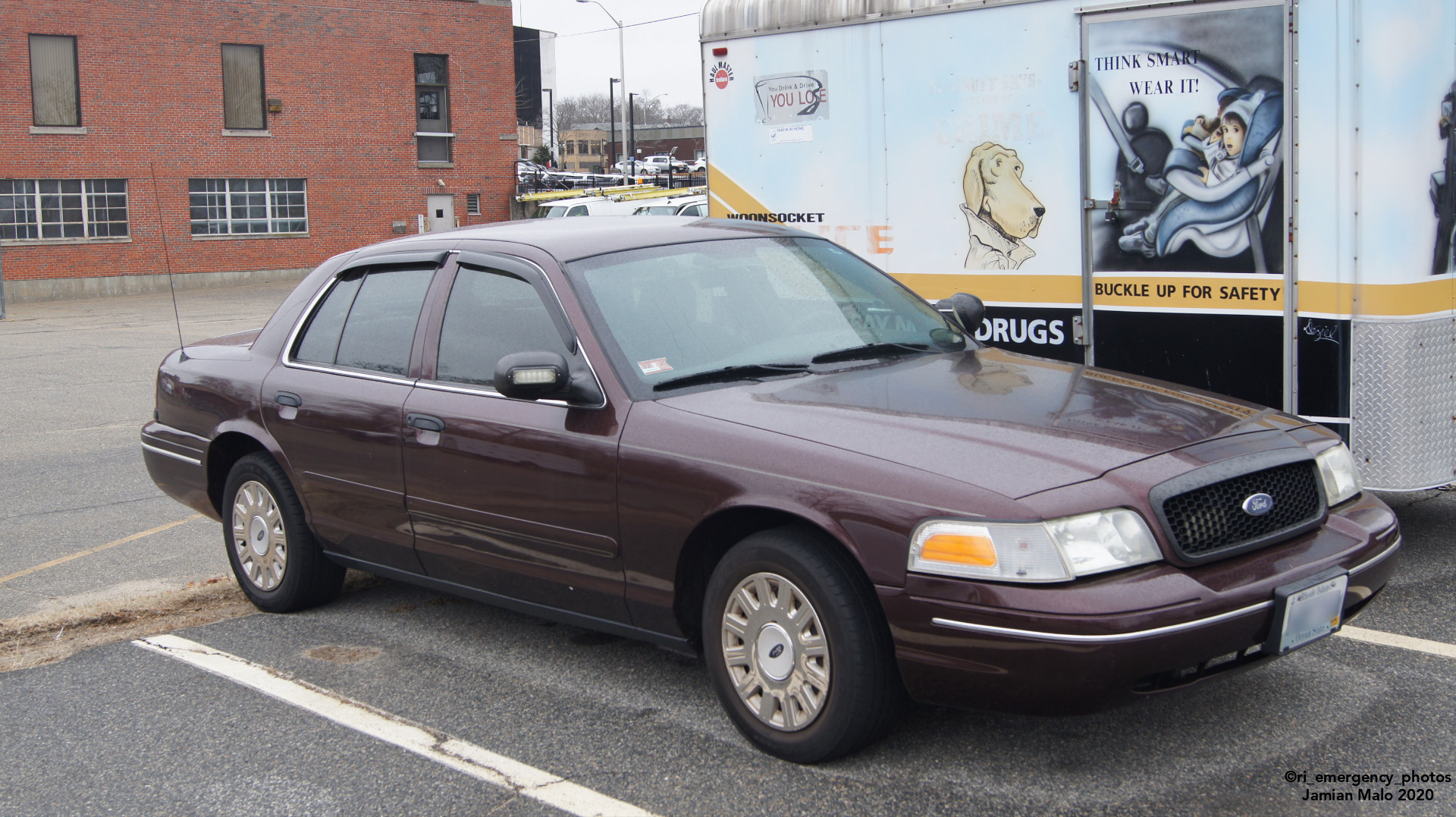 A photo  of Woonsocket Police
            Unmarked Unit, a 2003-2005 Ford Crown Victoria Police Interceptor             taken by Jamian Malo