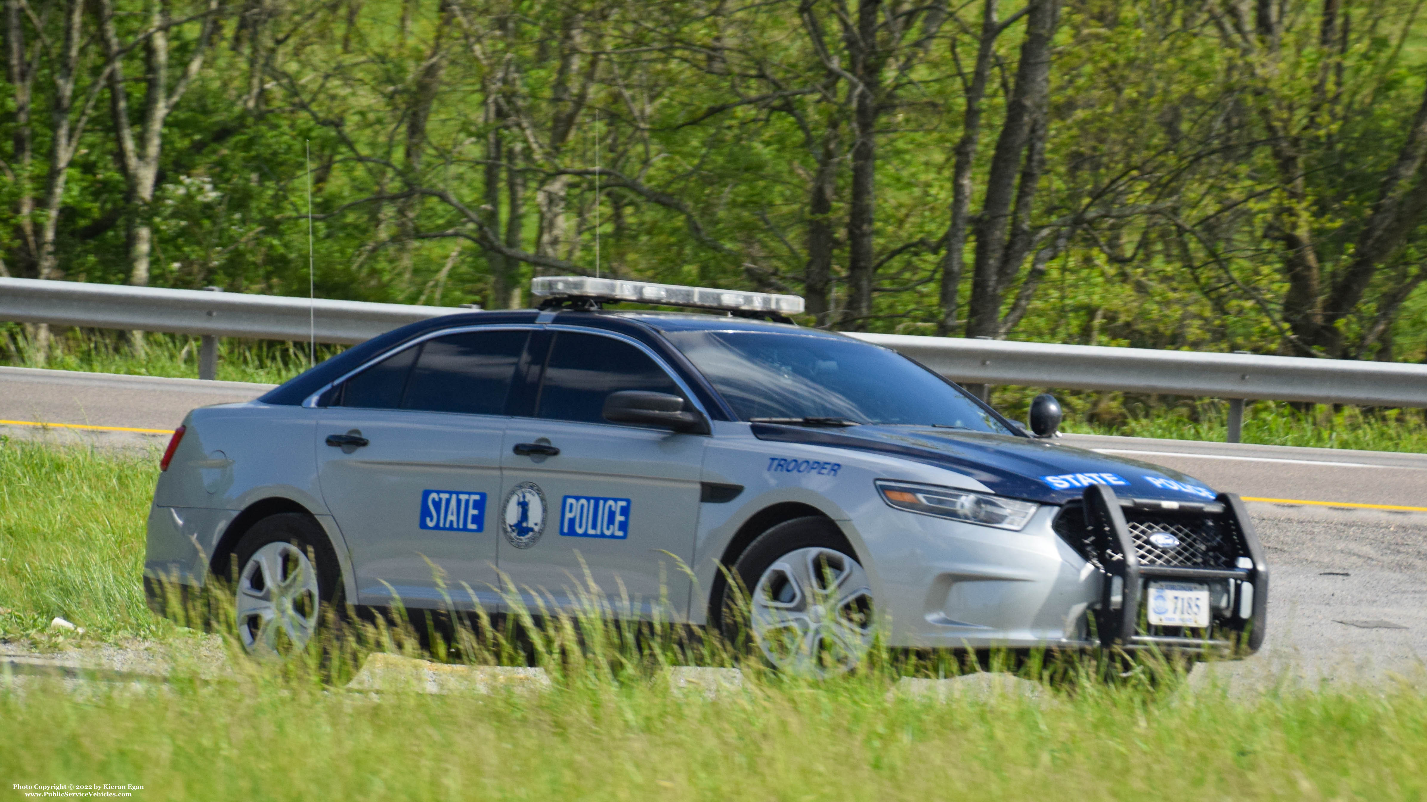 A photo  of Virginia State Police
            Cruiser 7185, a 2016 Ford Police Interceptor Sedan             taken by Kieran Egan