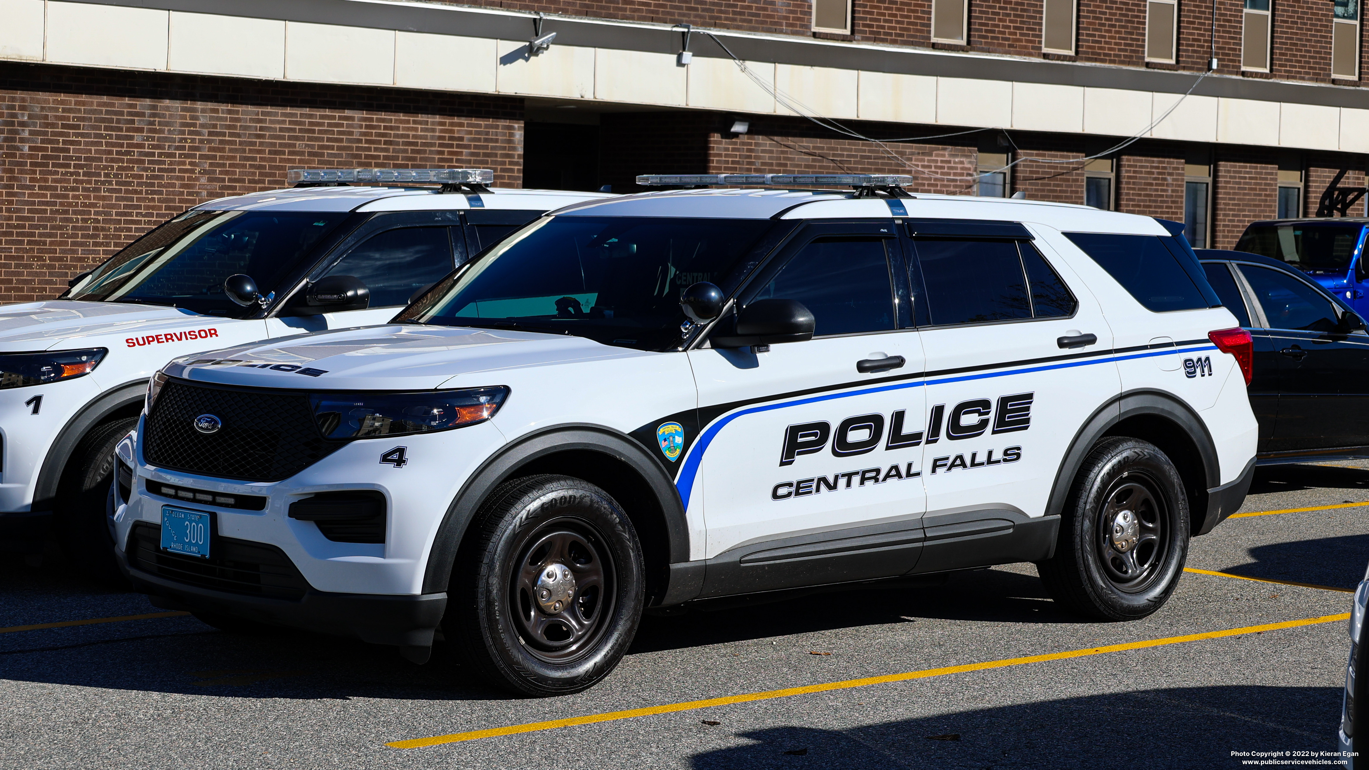 A photo  of Central Falls Police
            Car 4, a 2022 Ford Police Interceptor Utility             taken by Kieran Egan