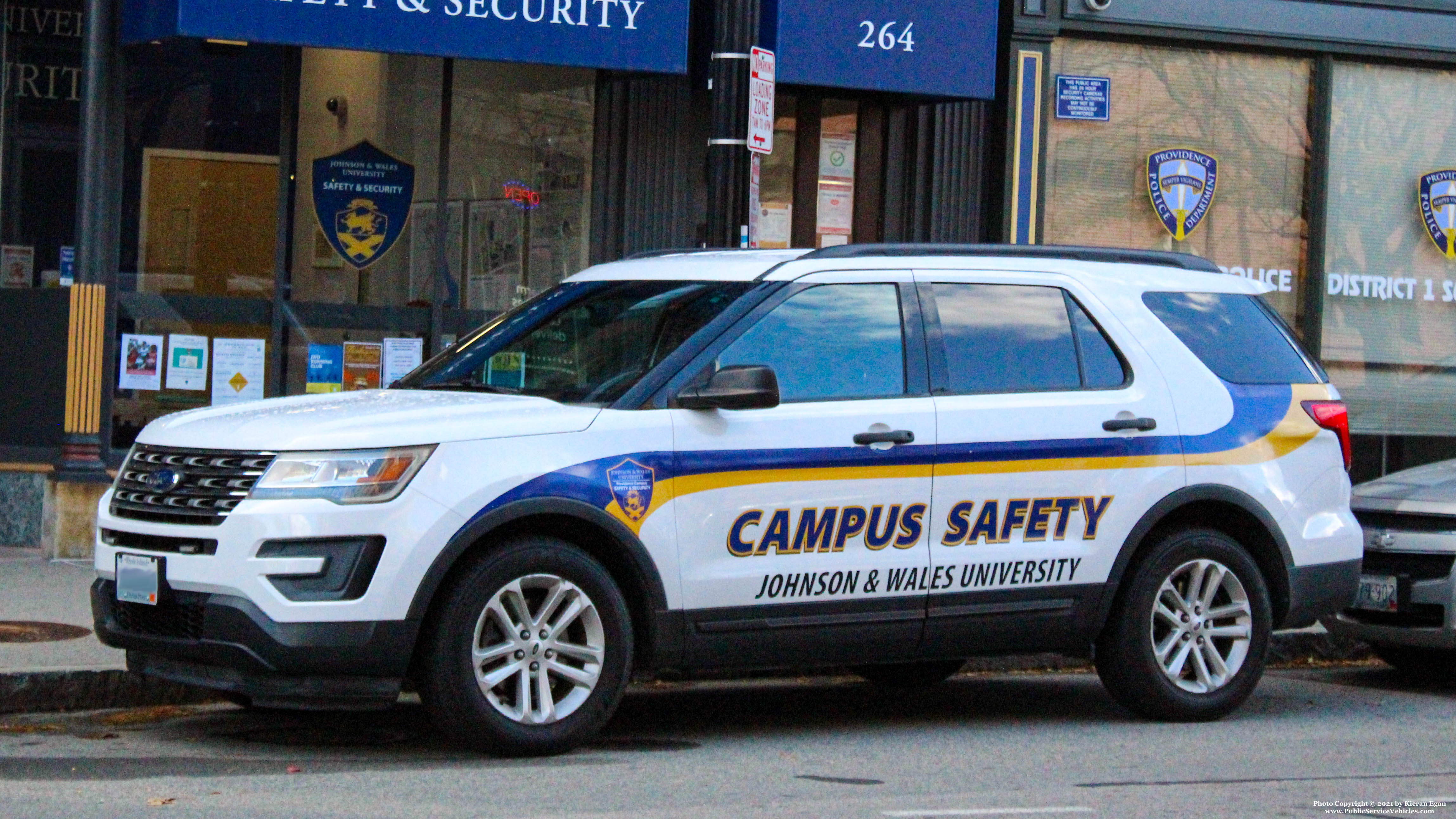 A photo  of Johnson & Wales University Safety & Security
            Patrol Unit, a 2016-2019 Ford Explorer             taken by Kieran Egan