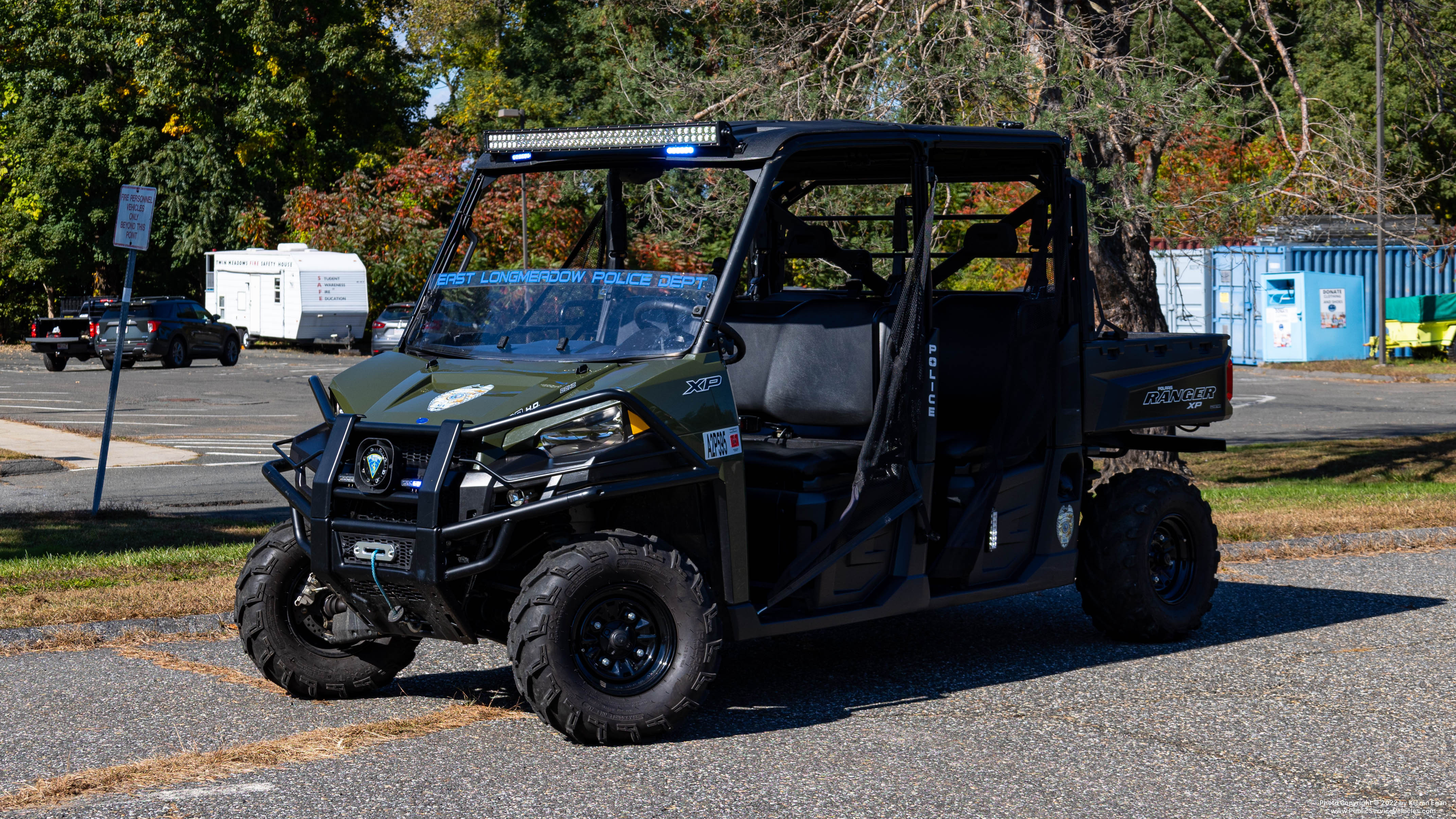 A photo  of East Longmeadow Police
            ATV, a 2016-2022 Polaris Ranger XP             taken by Kieran Egan