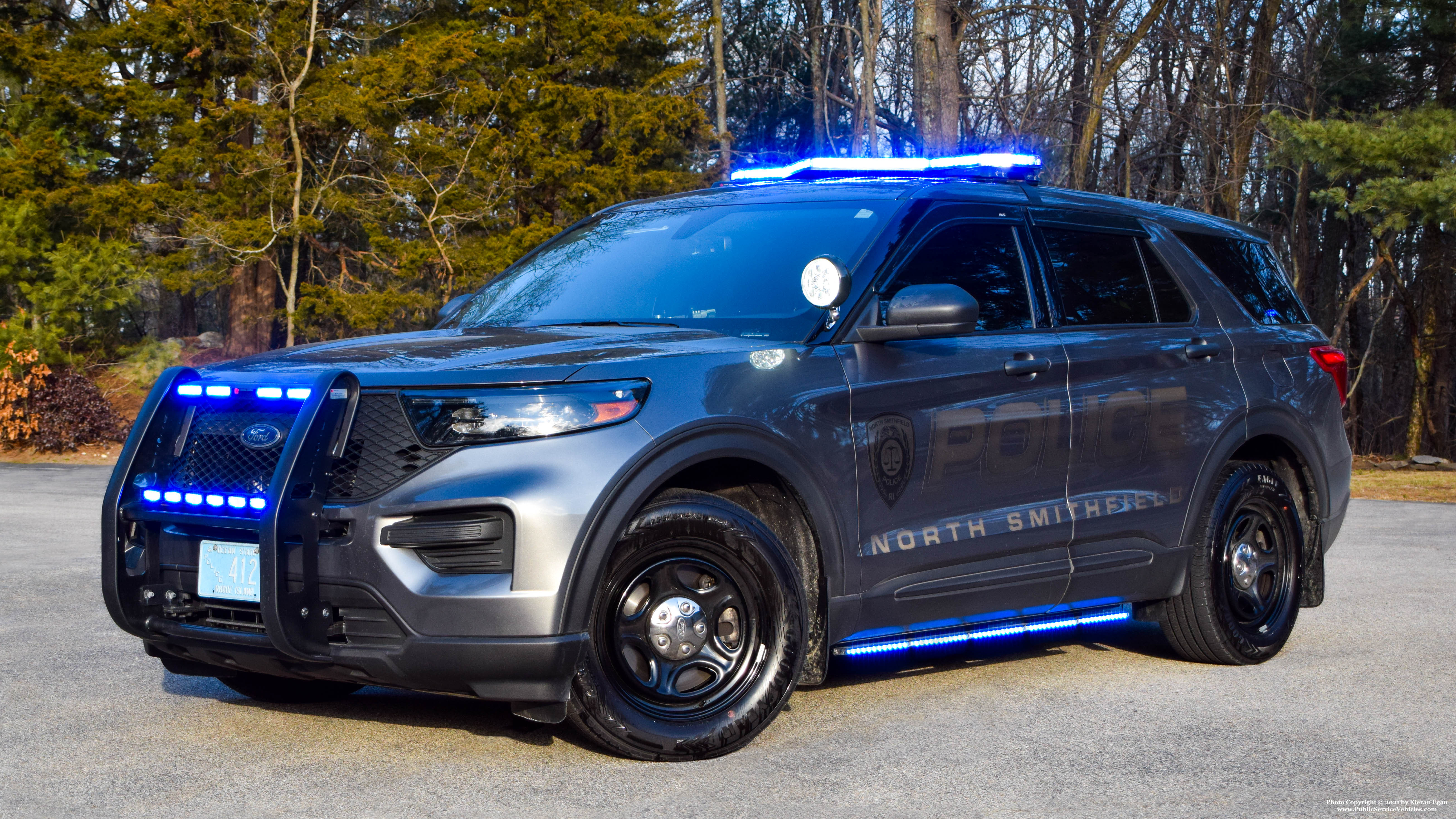 A photo  of North Smithfield Police
            Cruiser 4127, a 2020 Ford Police Interceptor Utility             taken by Kieran Egan