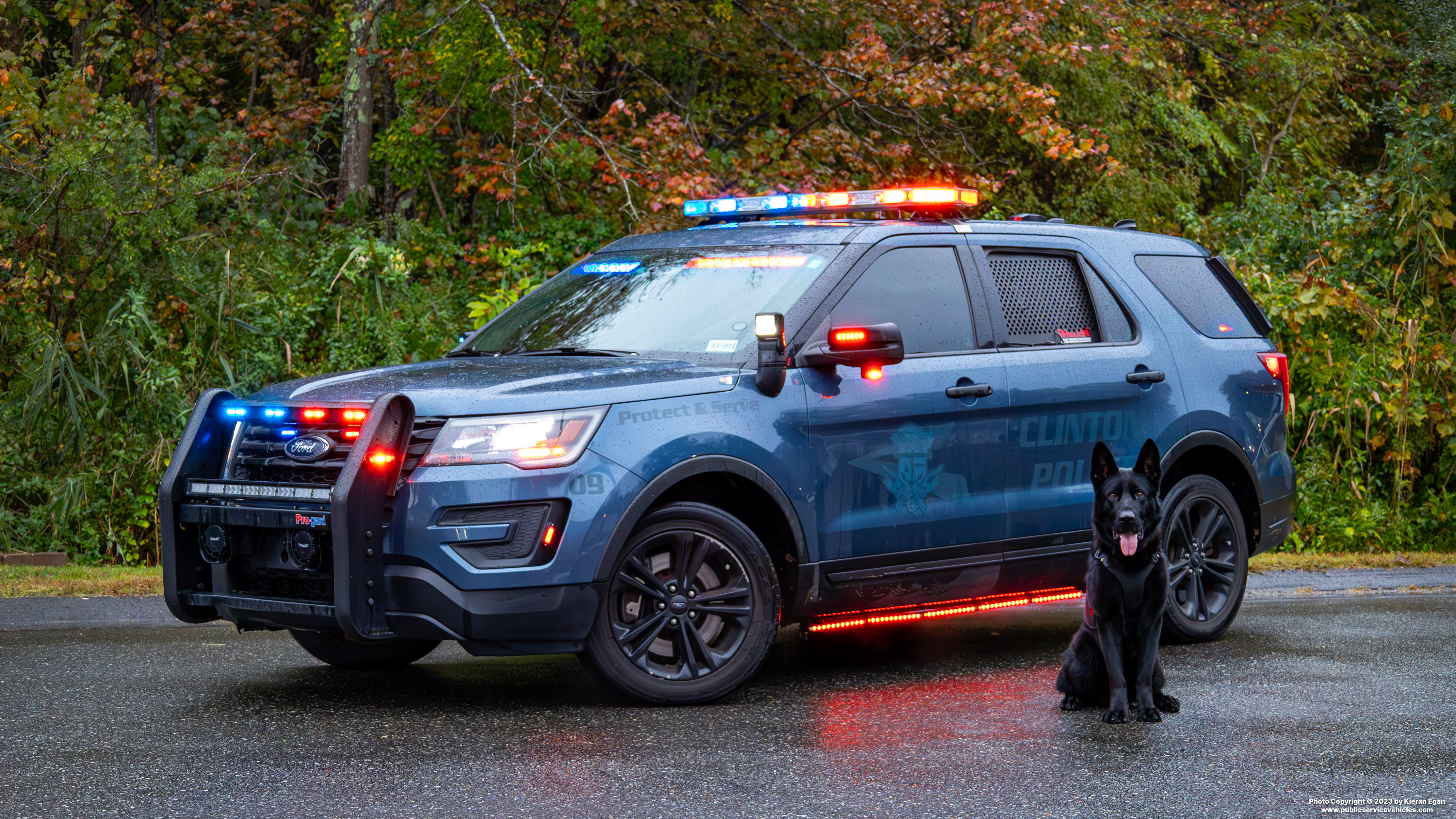 A photo  of Clinton Police
            Car 9, a 2017 Ford Police Interceptor Utility             taken by Kieran Egan