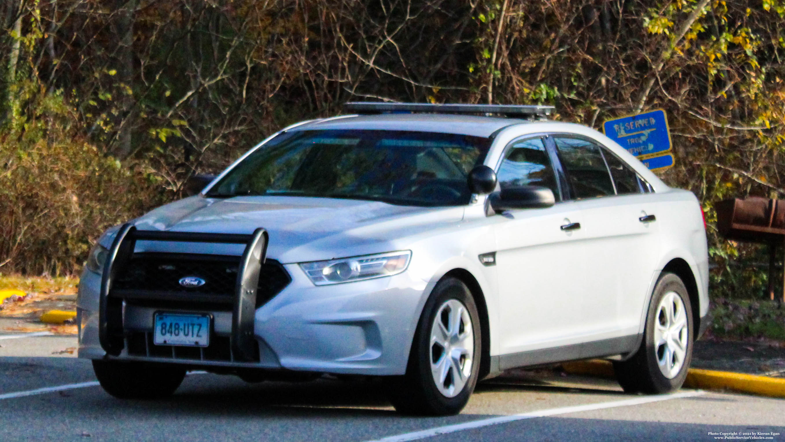 A photo  of Connecticut State Police
            Cruiser 848, a 2013-2019 Ford Police Interceptor Sedan             taken by Kieran Egan