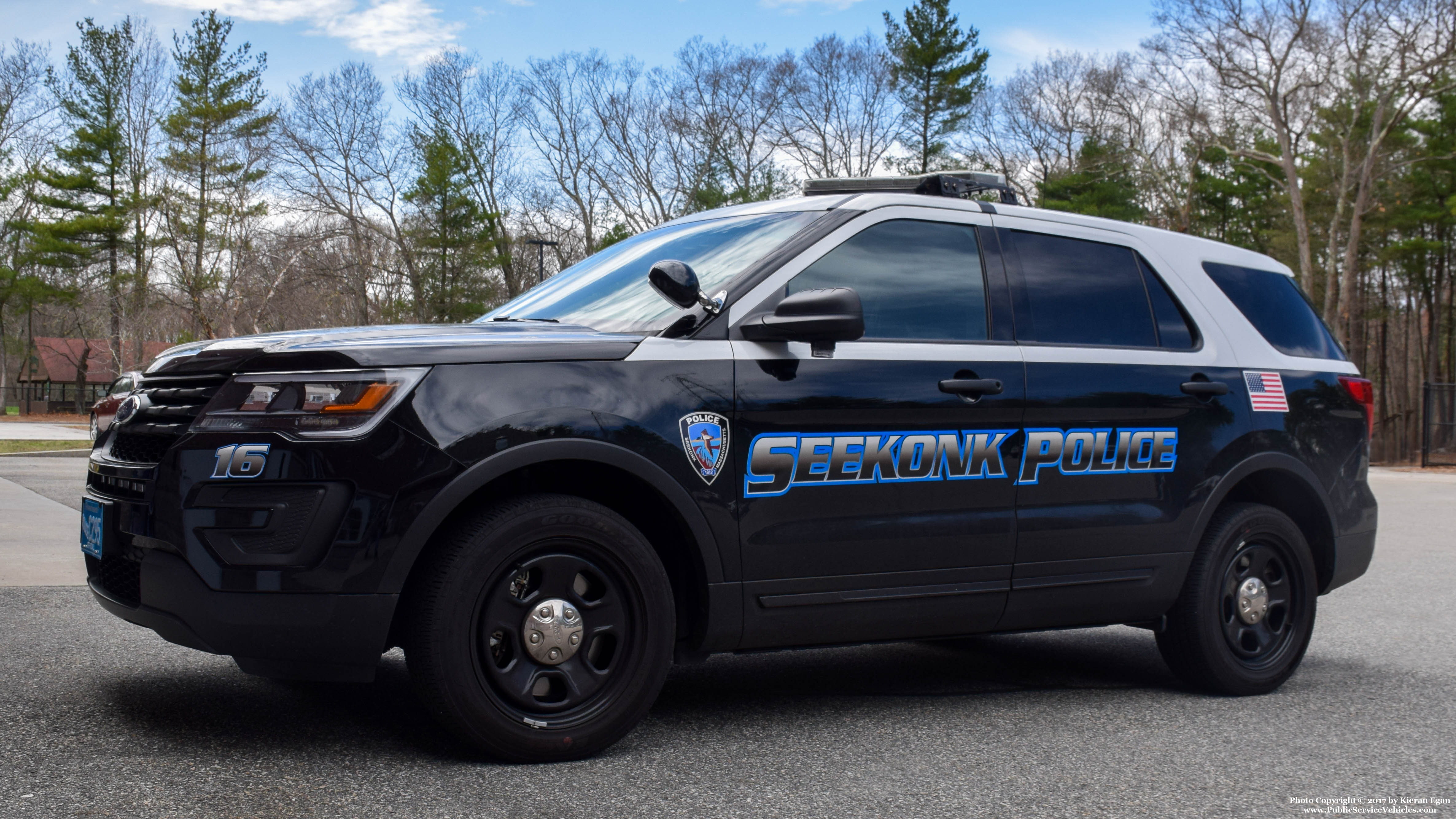 A photo  of Seekonk Police
            Car 16, a 2017 Ford Police Interceptor Utility             taken by Kieran Egan