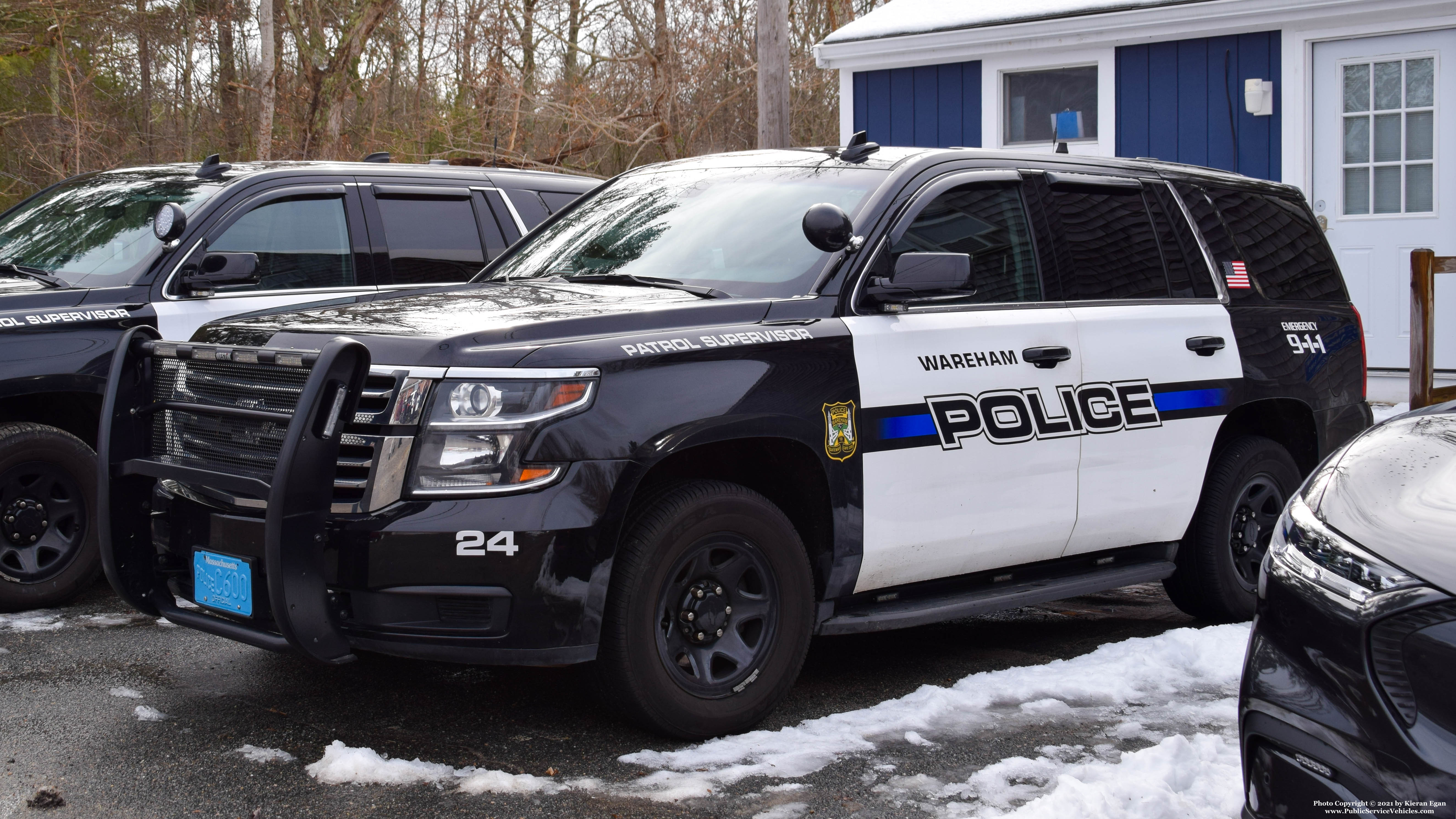 A photo  of Wareham Police
            W-24, a 2019 Chevrolet Tahoe             taken by Kieran Egan