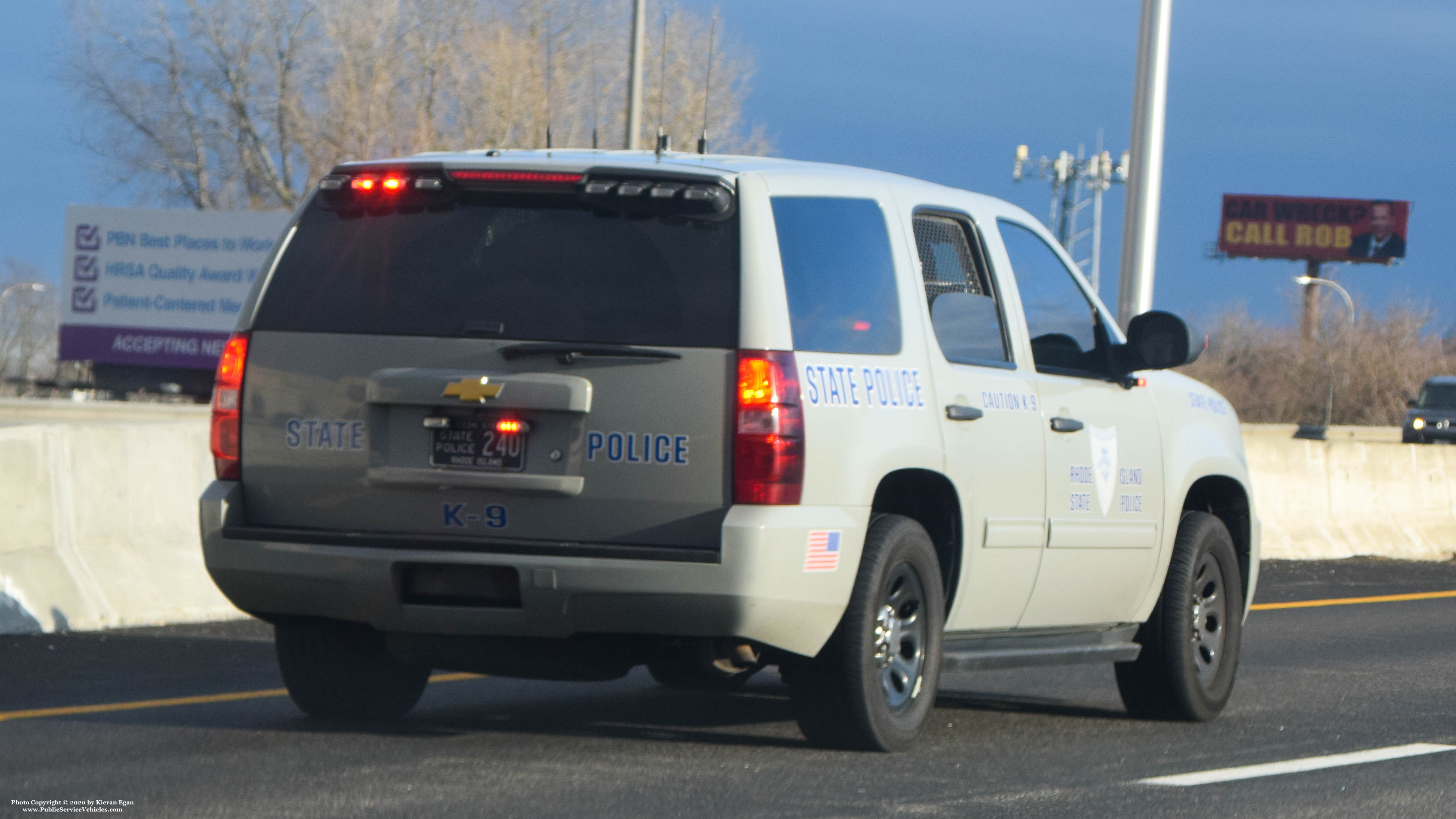 A photo  of Rhode Island State Police
            Cruiser 240, a 2013 Chevrolet Tahoe             taken by Kieran Egan