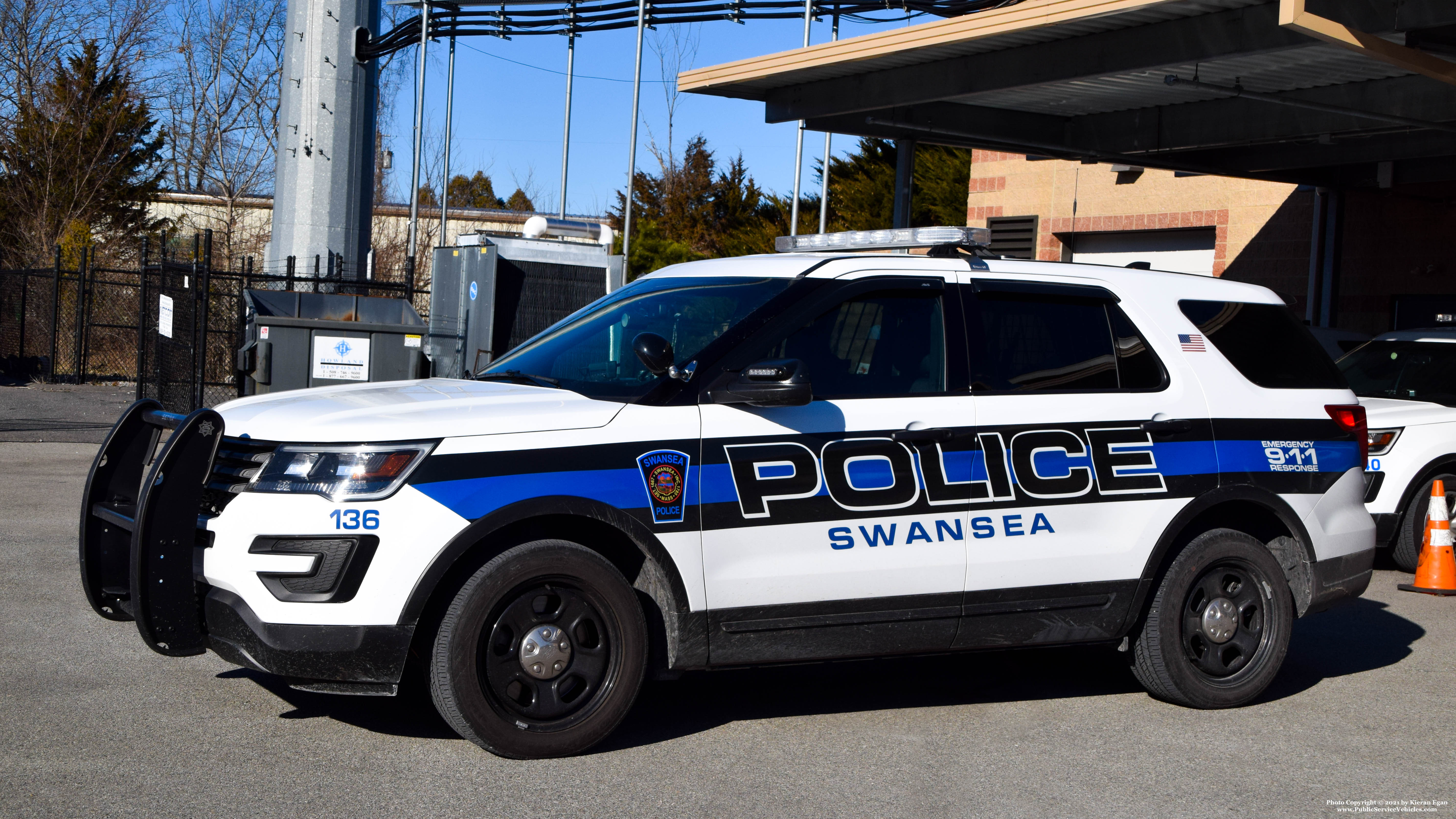 A photo  of Swansea Police
            Cruiser 136, a 2019 Ford Police Interceptor Utility             taken by Kieran Egan