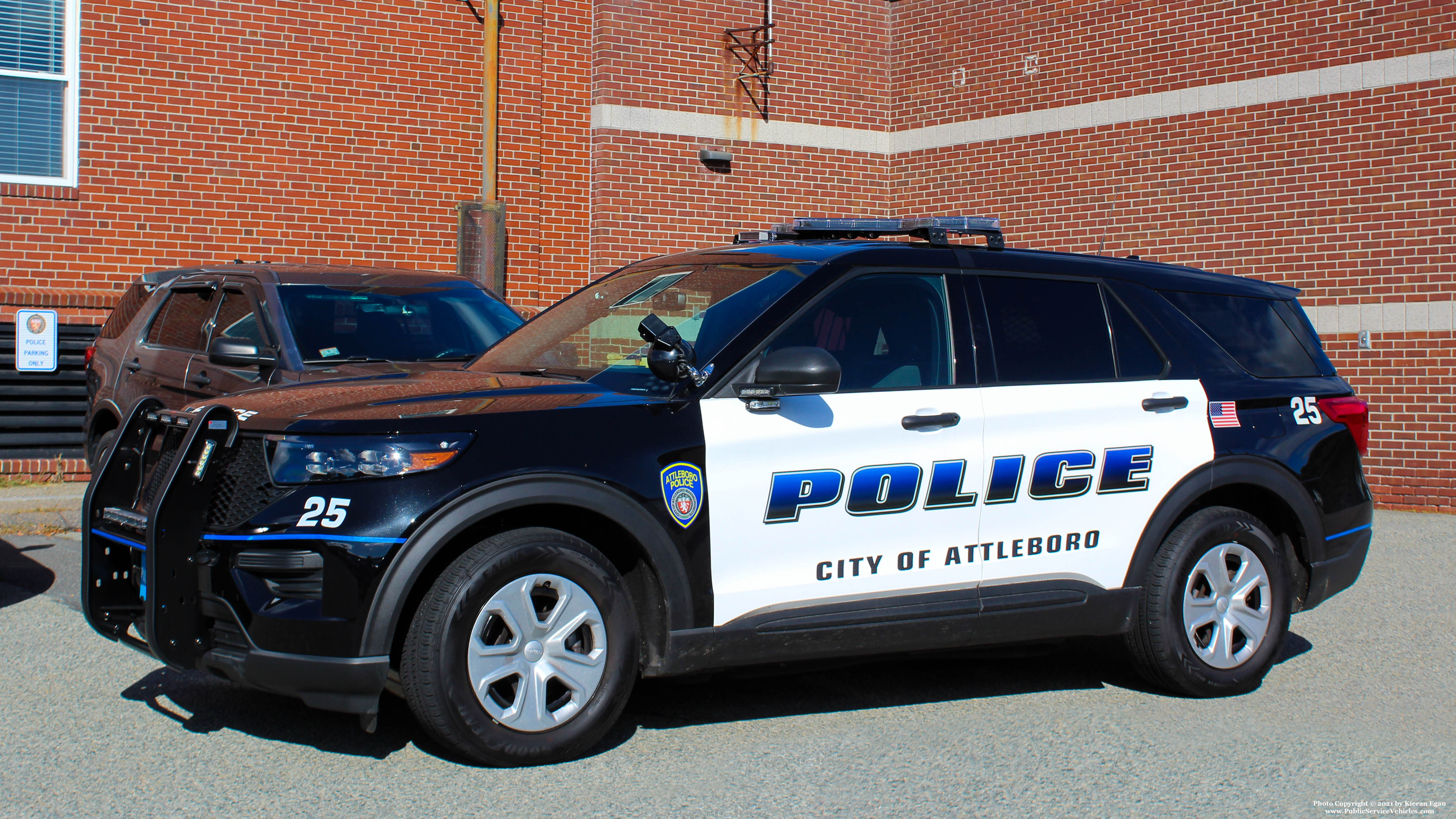 A photo  of Attleboro Police
            Car 25, a 2020 Ford Police Interceptor Utility             taken by Kieran Egan