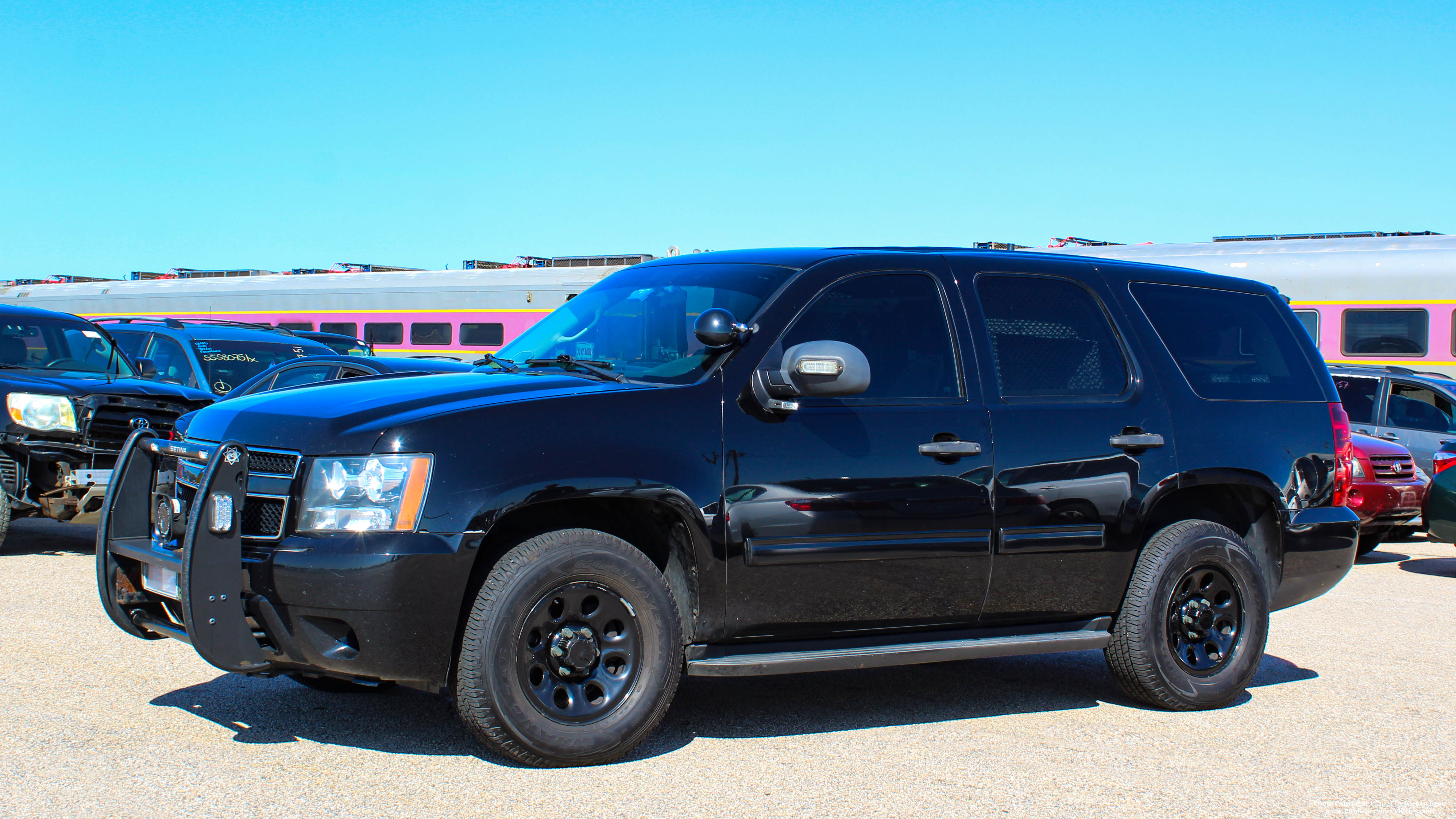 A photo  of Rhode Island State Police
            Cruiser 185, a 2013 Chevrolet Tahoe             taken by Kieran Egan