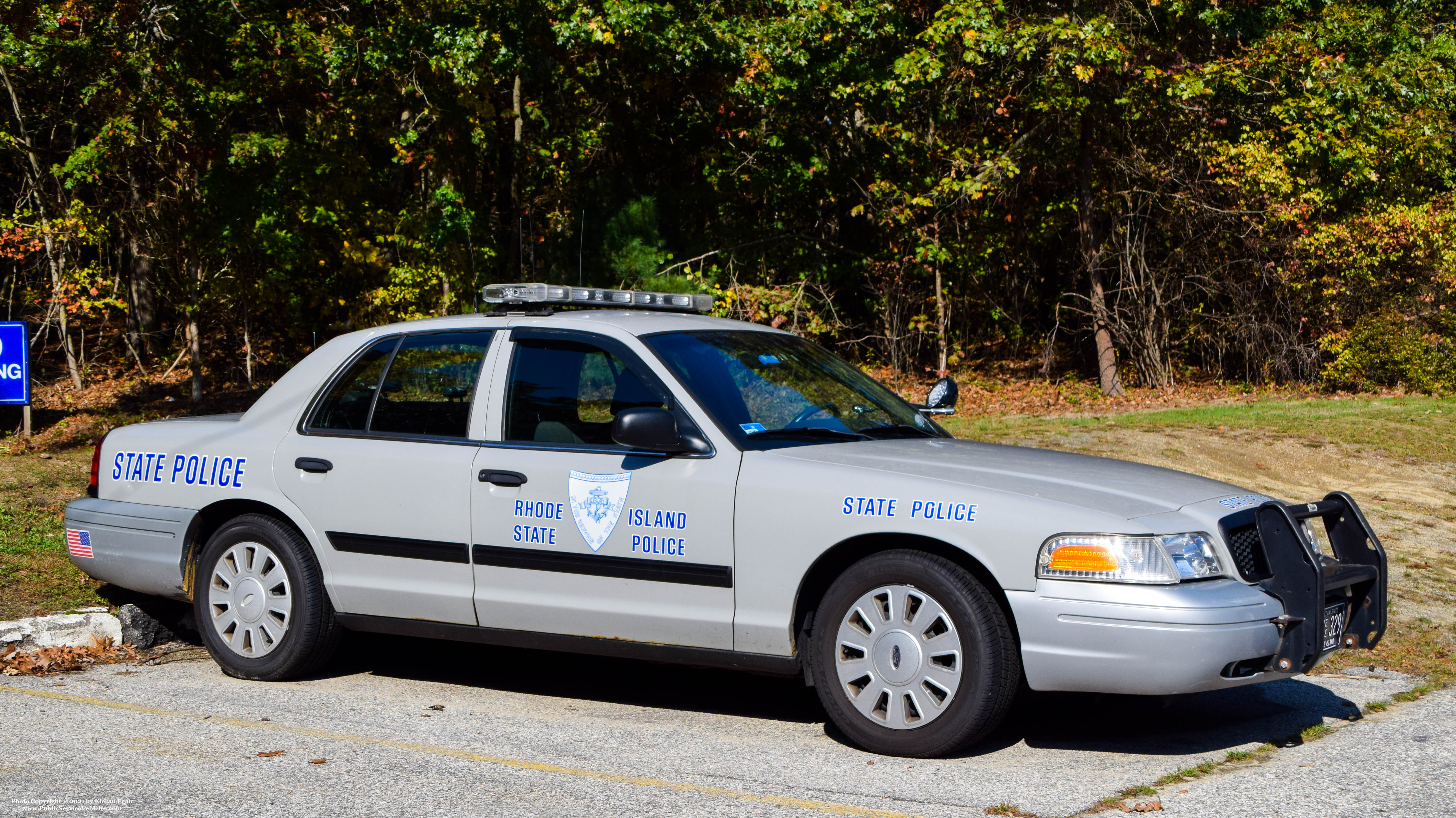 A photo  of Rhode Island State Police
            Cruiser 329, a 2010 Ford Crown Victoria Police Interceptor             taken by Kieran Egan