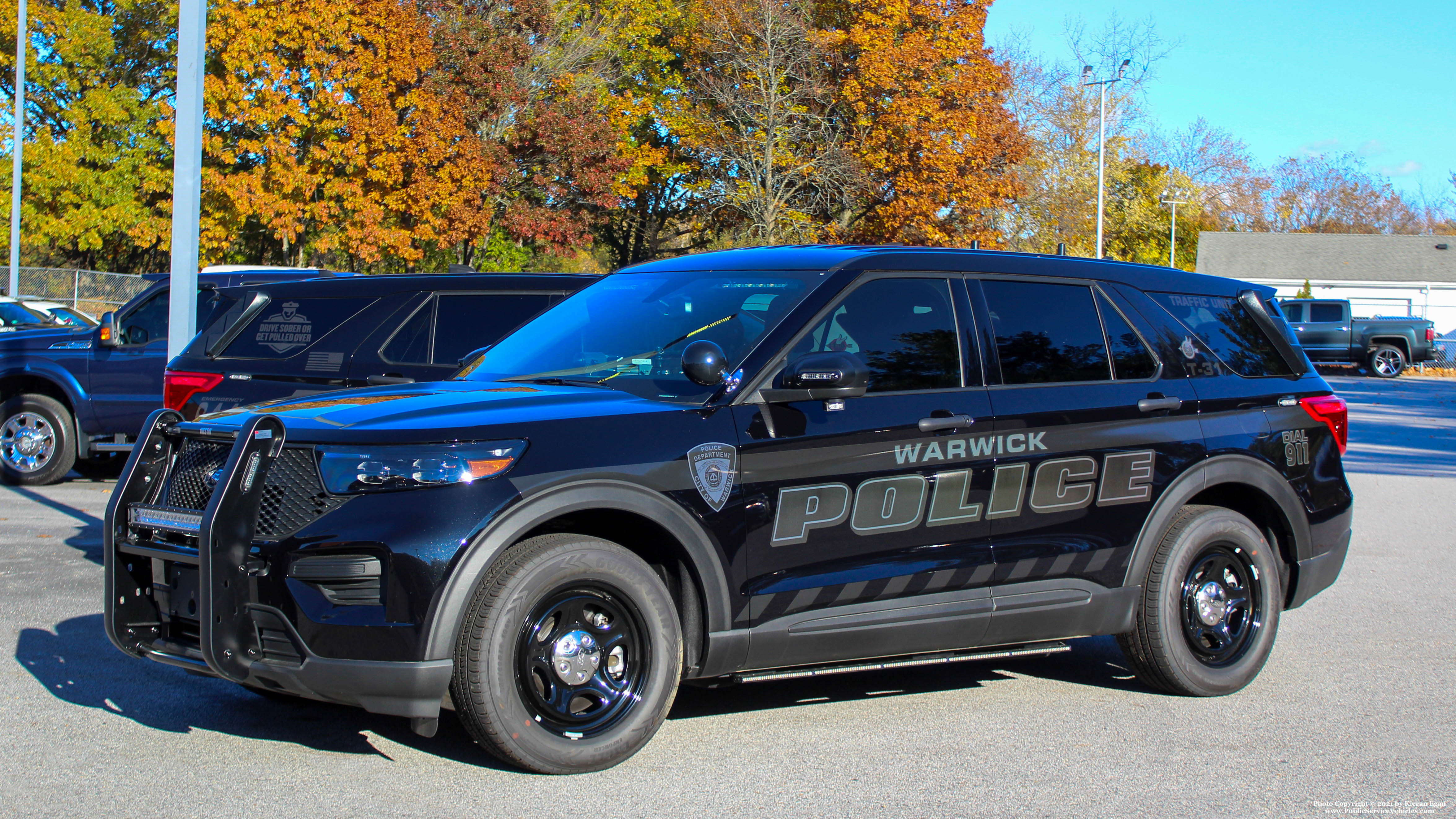 A photo  of Warwick Police
            Cruiser T-31, a 2021 Ford Police Interceptor Utility             taken by Kieran Egan