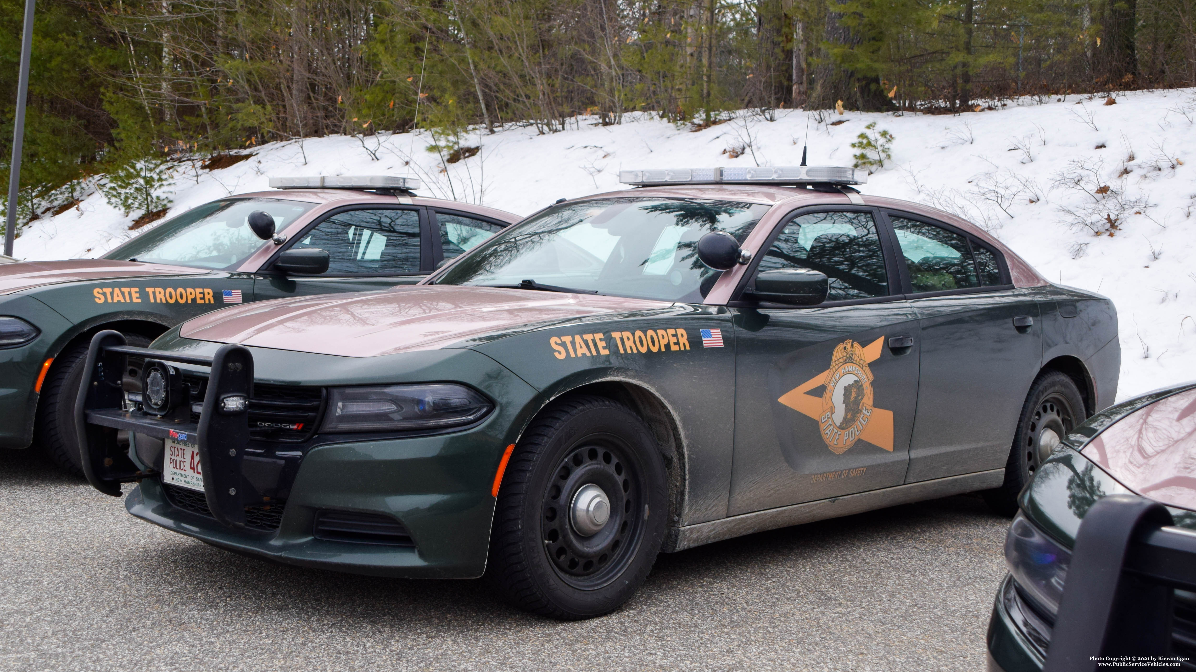 A photo  of New Hampshire State Police
            Cruiser 428, a 2015-2019 Dodge Charger             taken by Kieran Egan