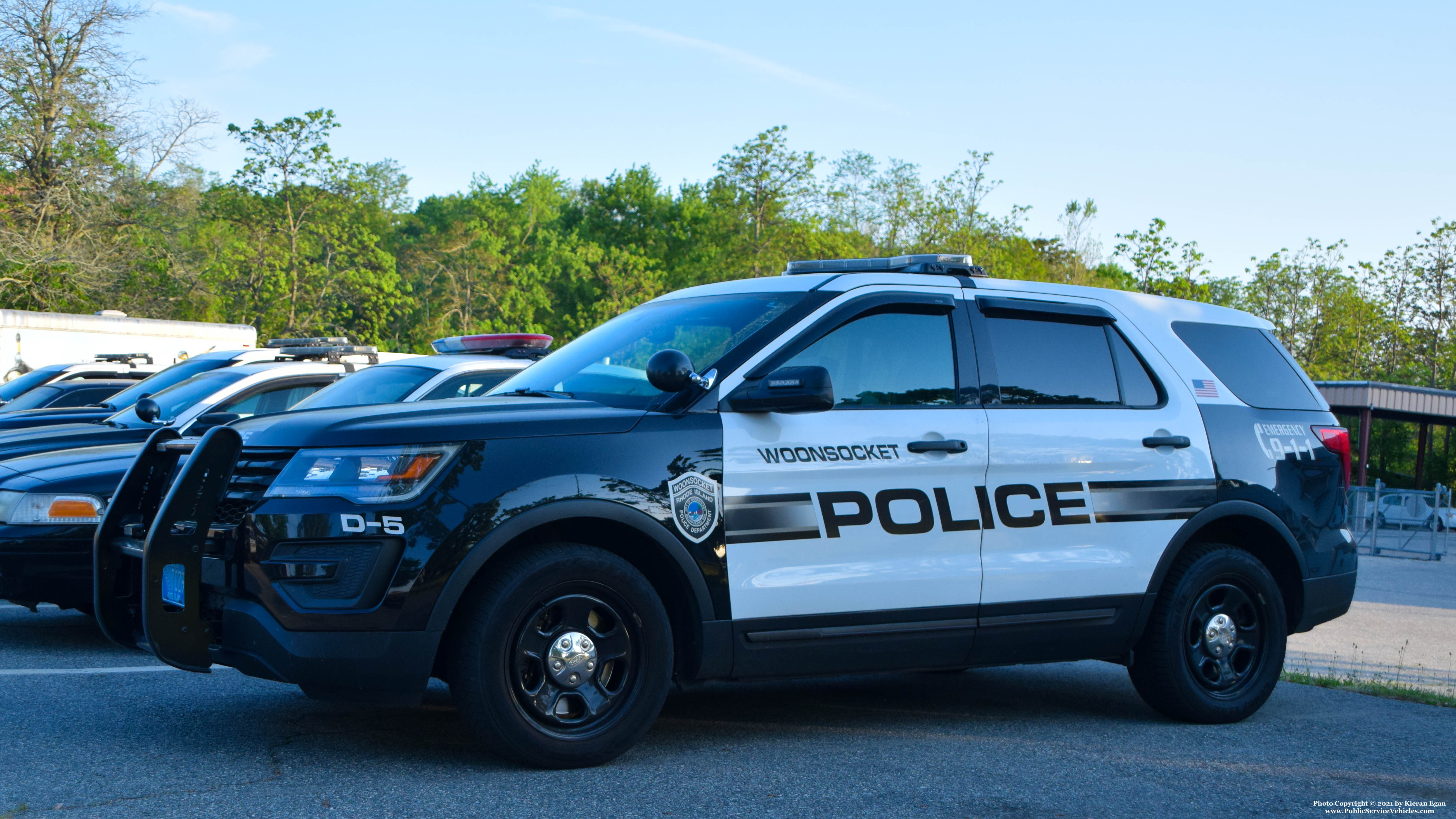 A photo  of Woonsocket Police
            D-5, a 2016-2019 Ford Police Interceptor Utility             taken by Kieran Egan