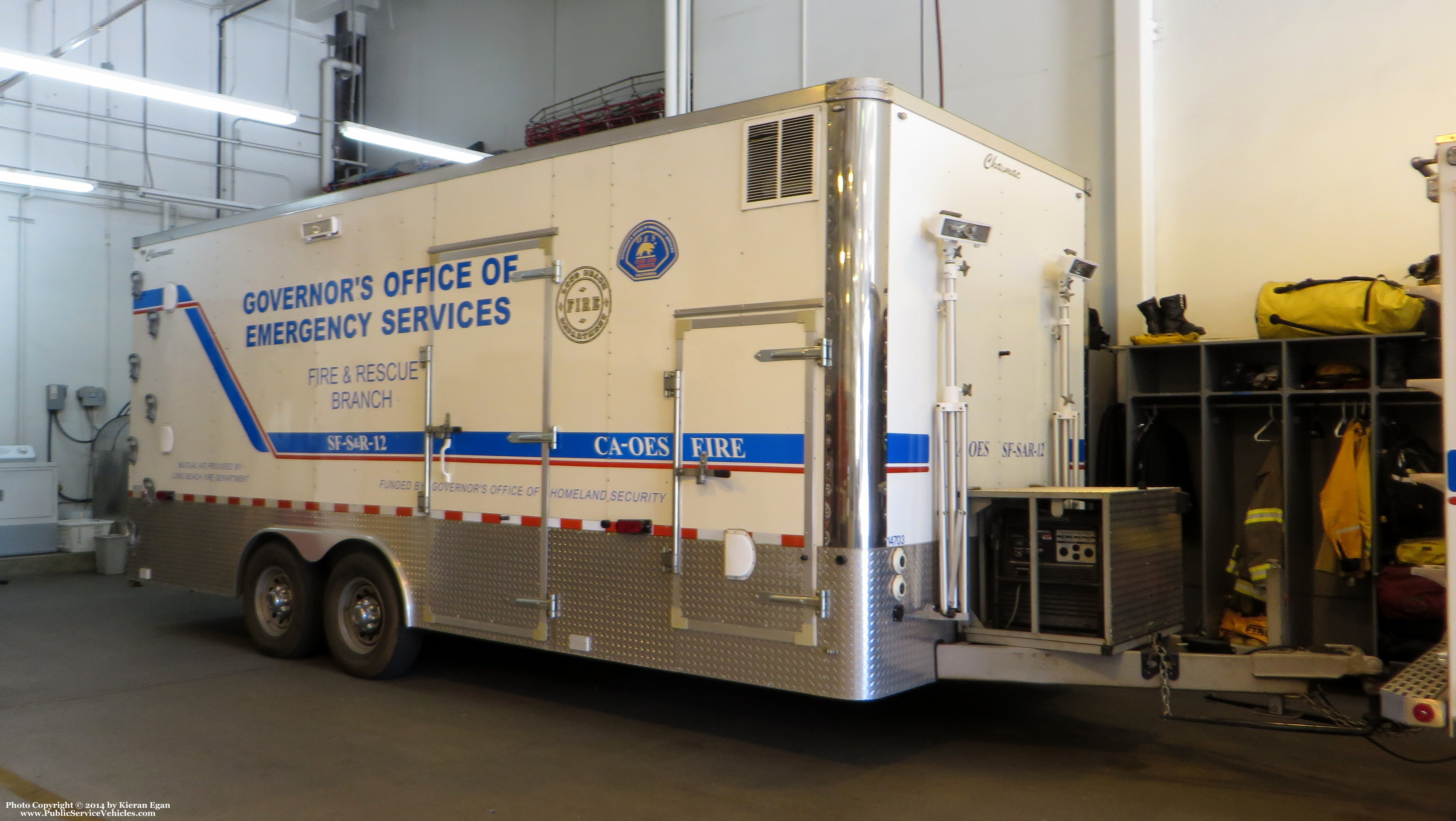 A photo  of California Office of Emergency Services
            Swiftwater Flood Search & Rescue Trailer 12, a 2014 Trailer             taken by Kieran Egan