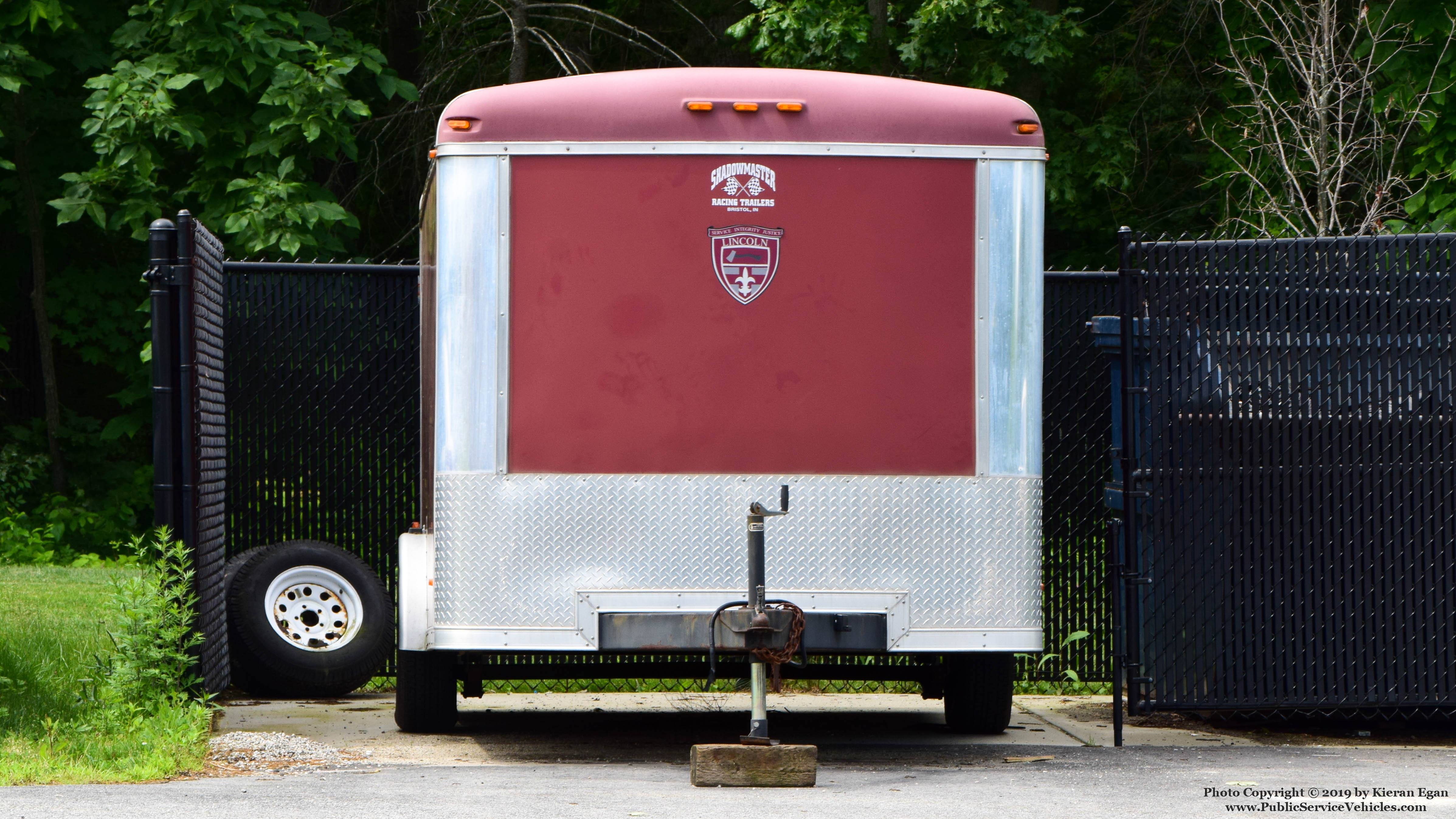 A photo  of Lincoln Police
            Trailer, a 1990-2010 Shadowmaster Racing Trailers Trailer             taken by Kieran Egan
