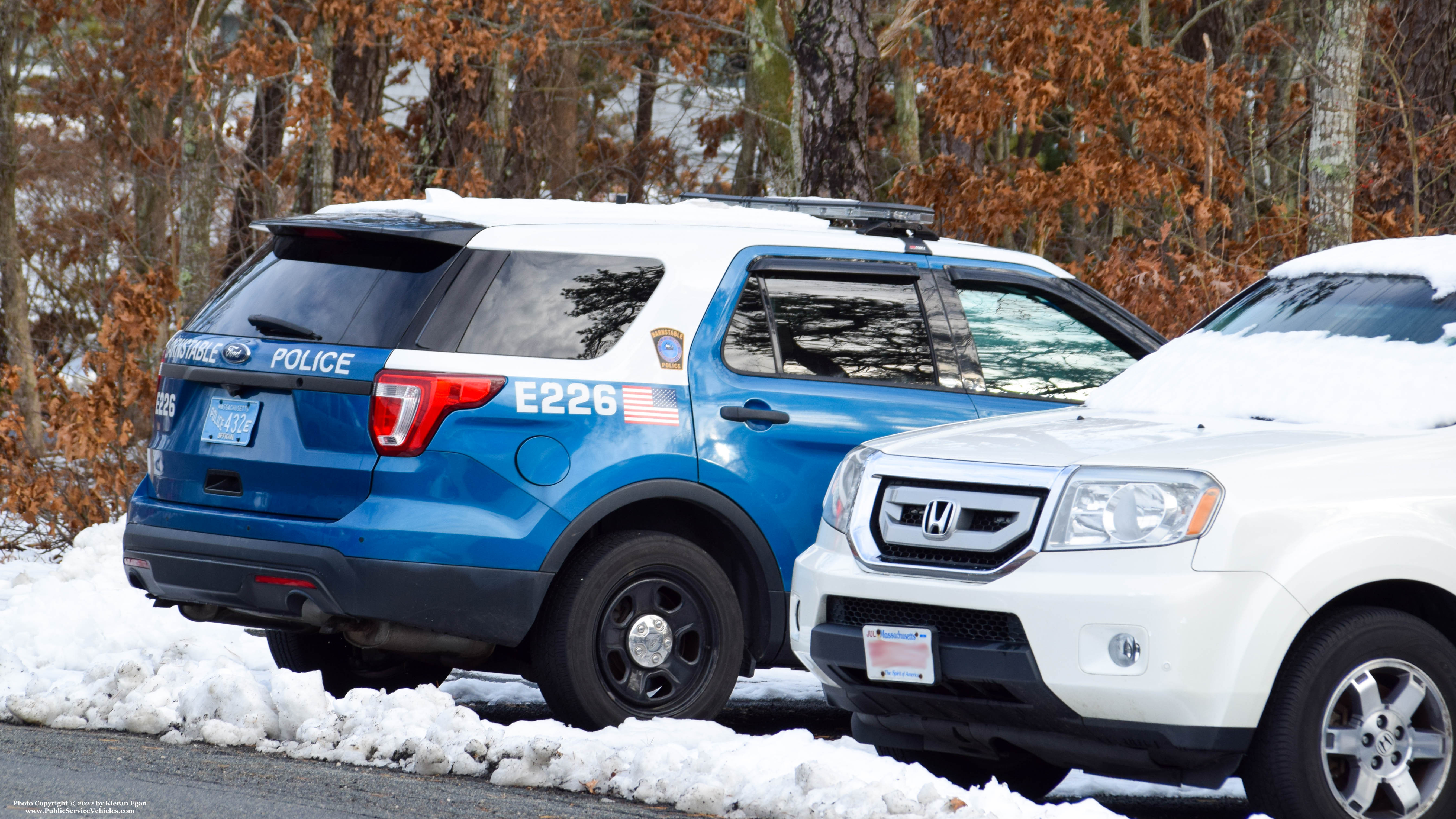 A photo  of Barnstable Police
            E-226, a 2017 Ford Police Interceptor Utility             taken by Kieran Egan