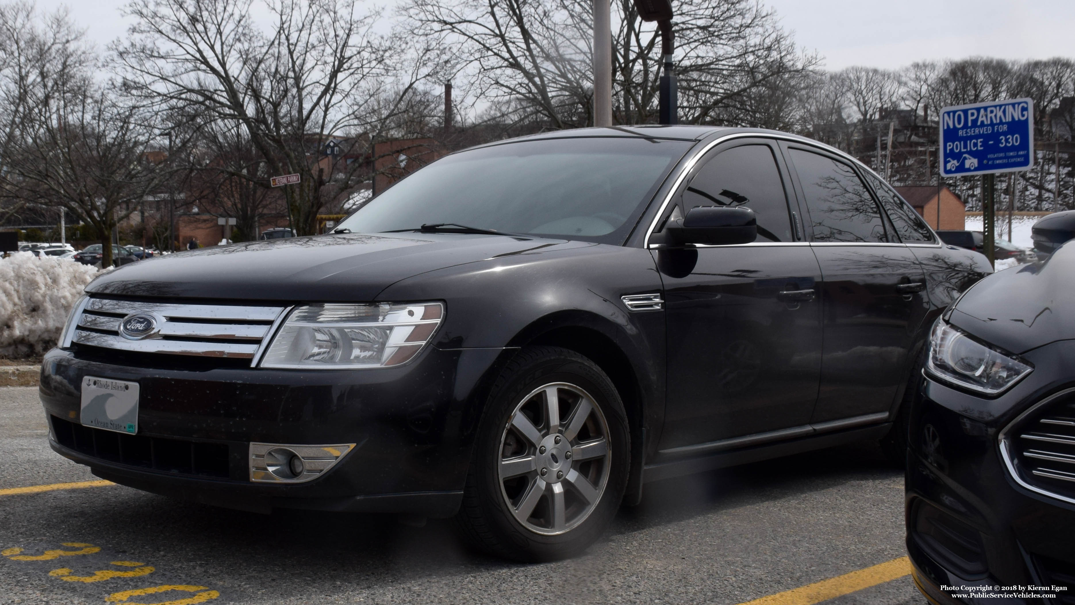 A photo  of Woonsocket Police
            Cruiser 330, a 2008-2009 Ford Taurus             taken by Kieran Egan