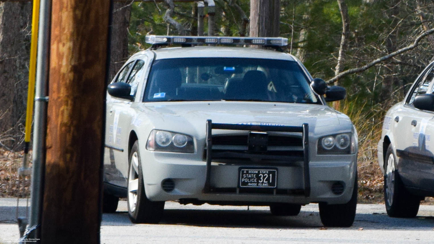 A photo  of Rhode Island State Police
            Cruiser 321, a 2006-2010 Dodge Charger             taken by Kieran Egan