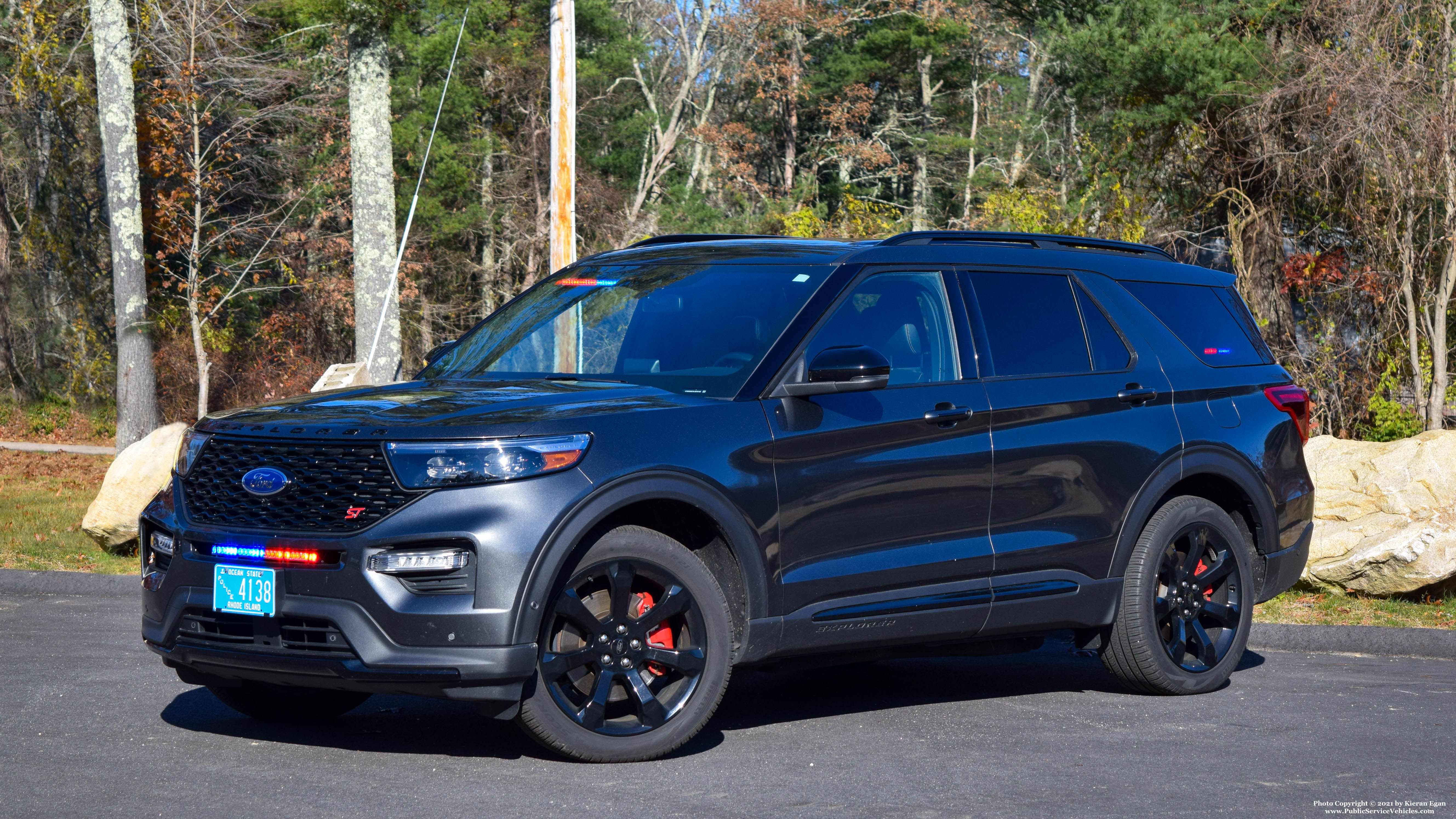 A photo  of Narragansett Indian Tribal Police
            Car 5, a 2020 Ford Explorer ST             taken by Kieran Egan