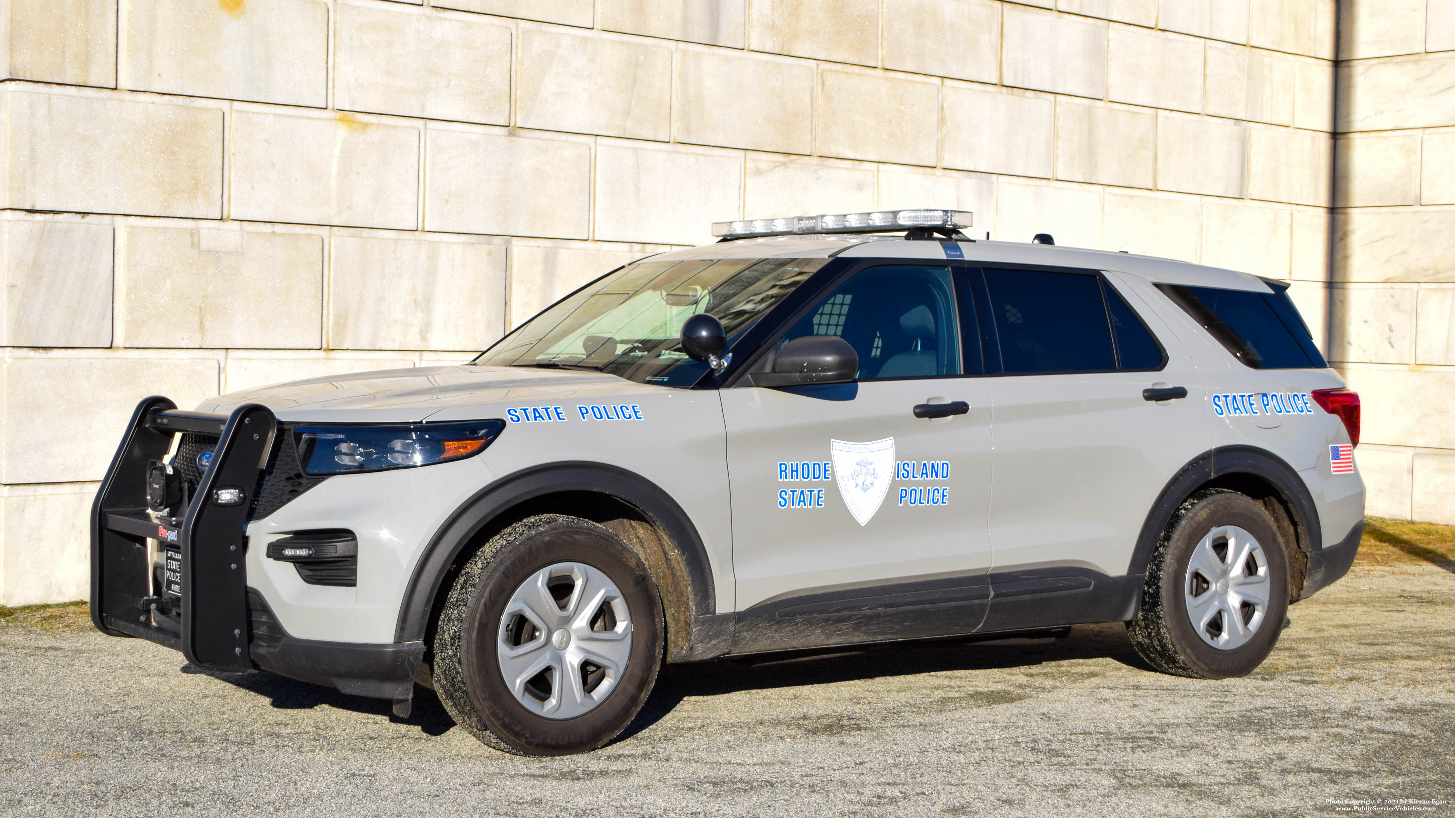 A photo  of Rhode Island State Police
            Cruiser 127, a 2020 Ford Police Interceptor Utility             taken by Kieran Egan