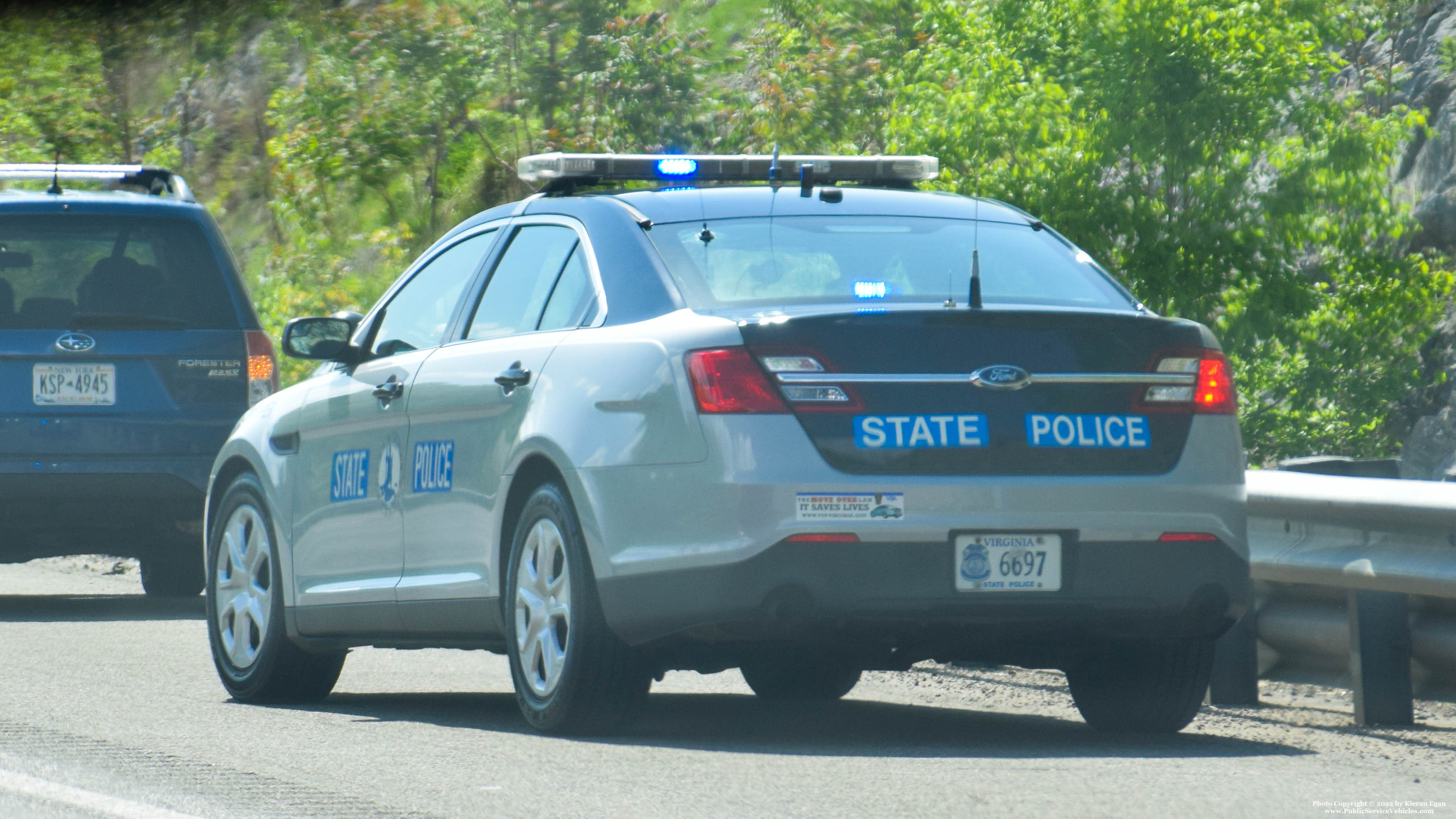 A photo  of Virginia State Police
            Cruiser 6697, a 2014 Ford Police Interceptor Sedan             taken by Kieran Egan