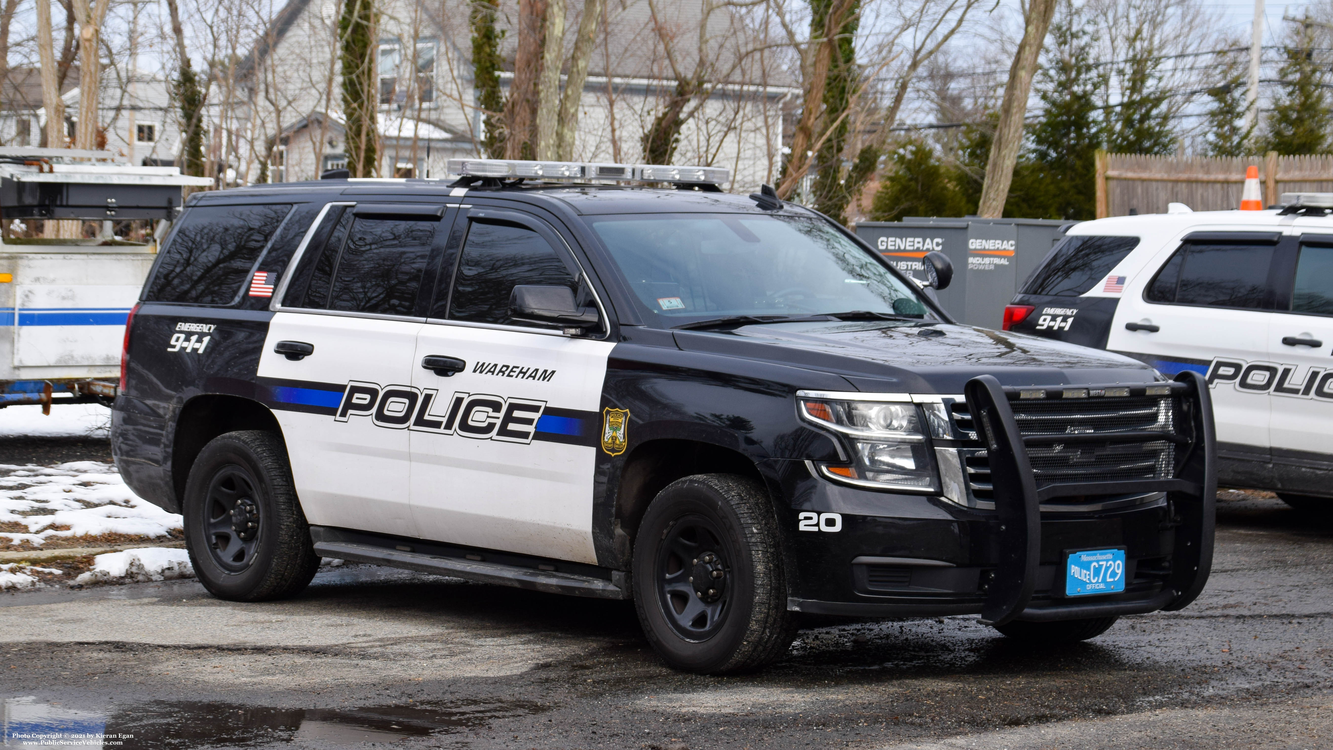 A photo  of Wareham Police
            W-20, a 2020 Chevrolet Tahoe             taken by Kieran Egan