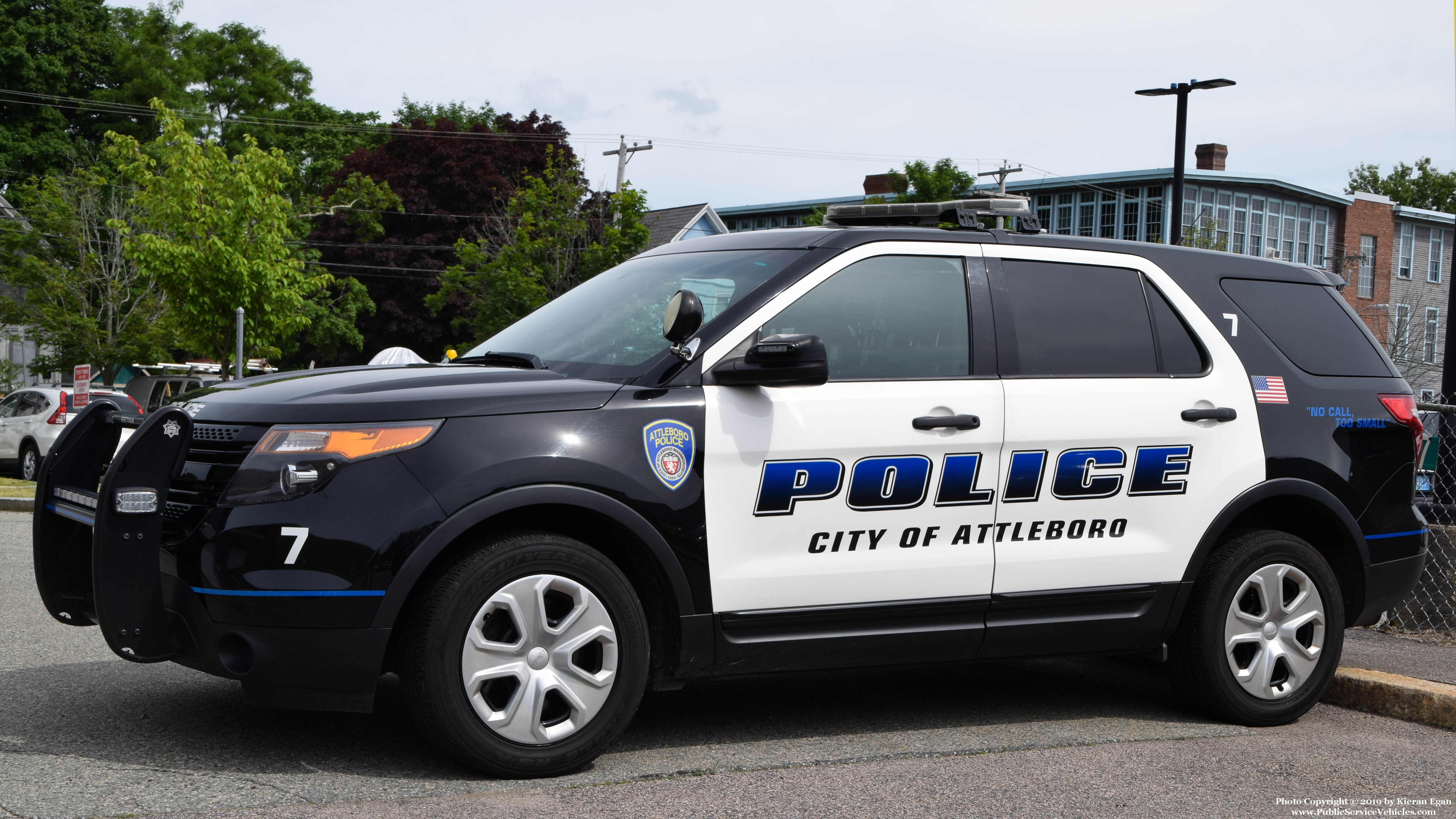 A photo  of Attleboro Police
            Car 7, a 2015 Ford Police Interceptor Utility             taken by Kieran Egan