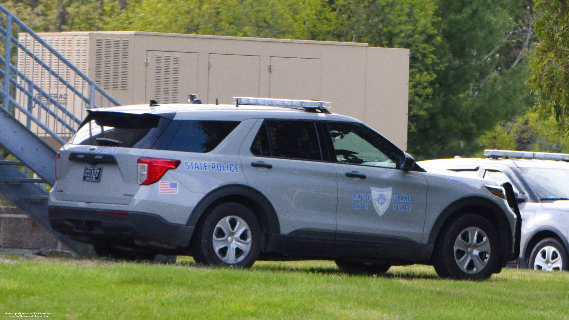 A photo  of Rhode Island State Police
            Cruiser 127, a 2020 Ford Police Interceptor Utility             taken by Kieran Egan